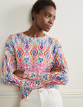 Pull Margot en cachemire-Motif Ikat Paradise