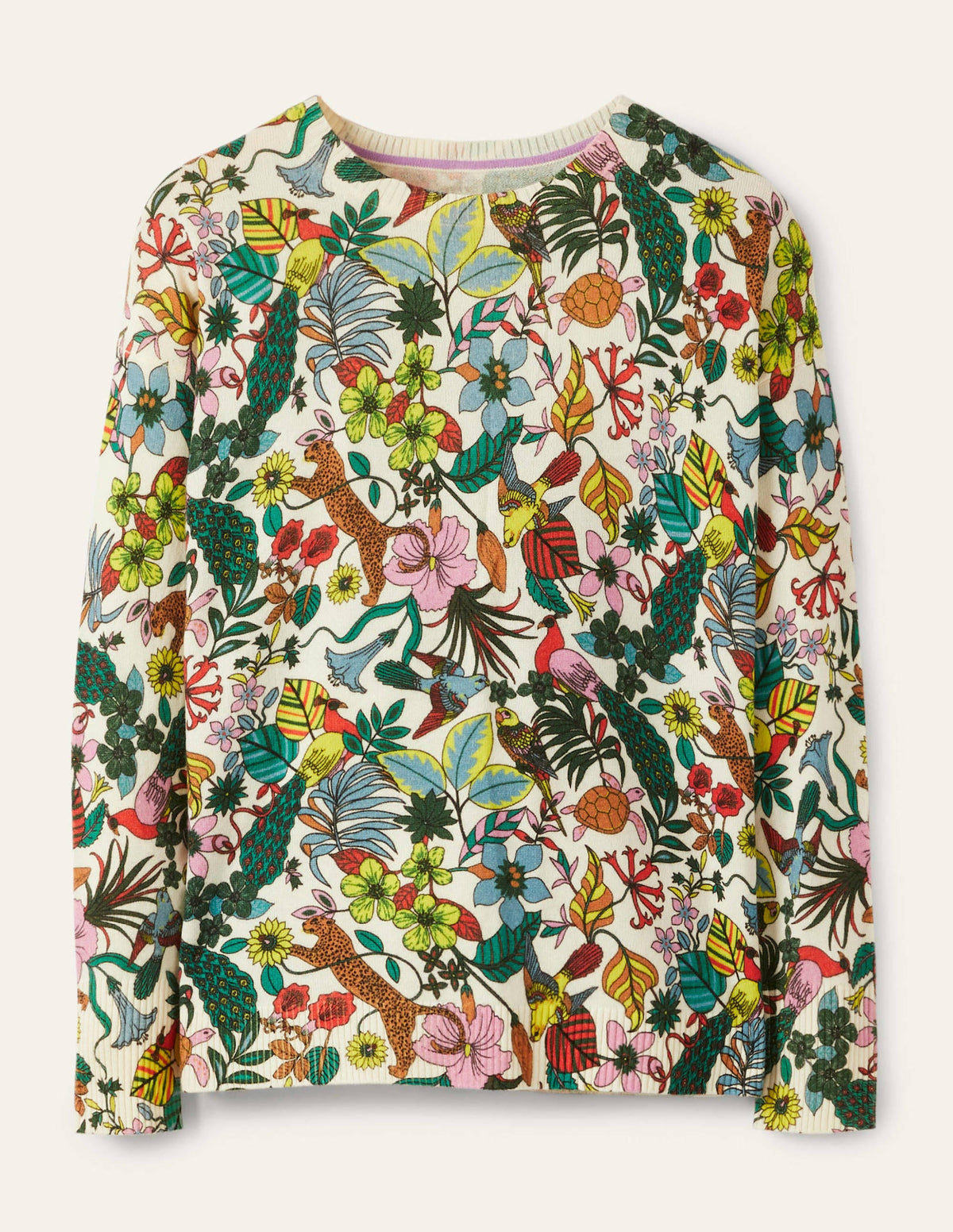 Margot Kaschmirpullover-Bunt, Exotisches Paradies-5