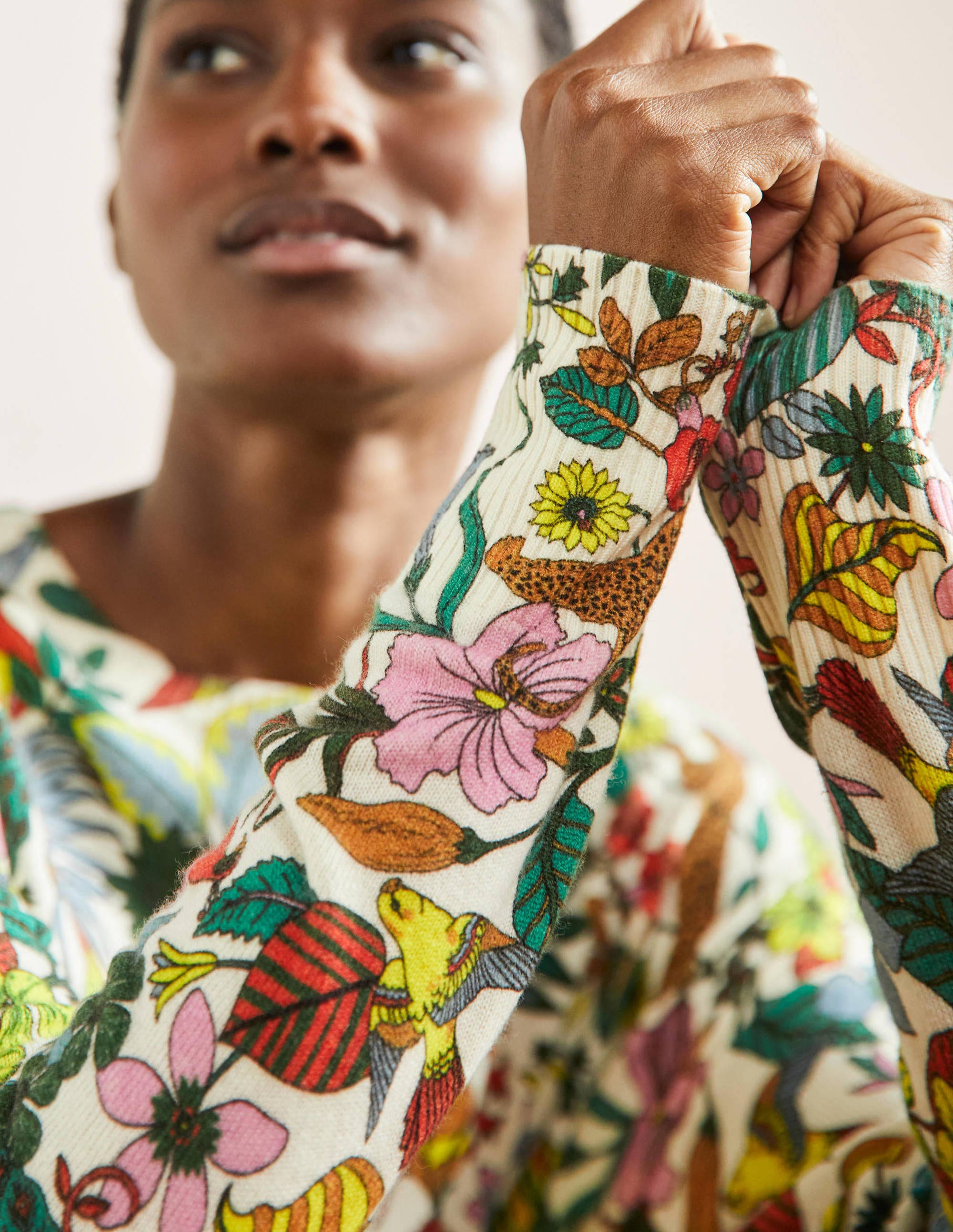 Margot Kaschmirpullover-Bunt, Exotisches Paradies - Image 2