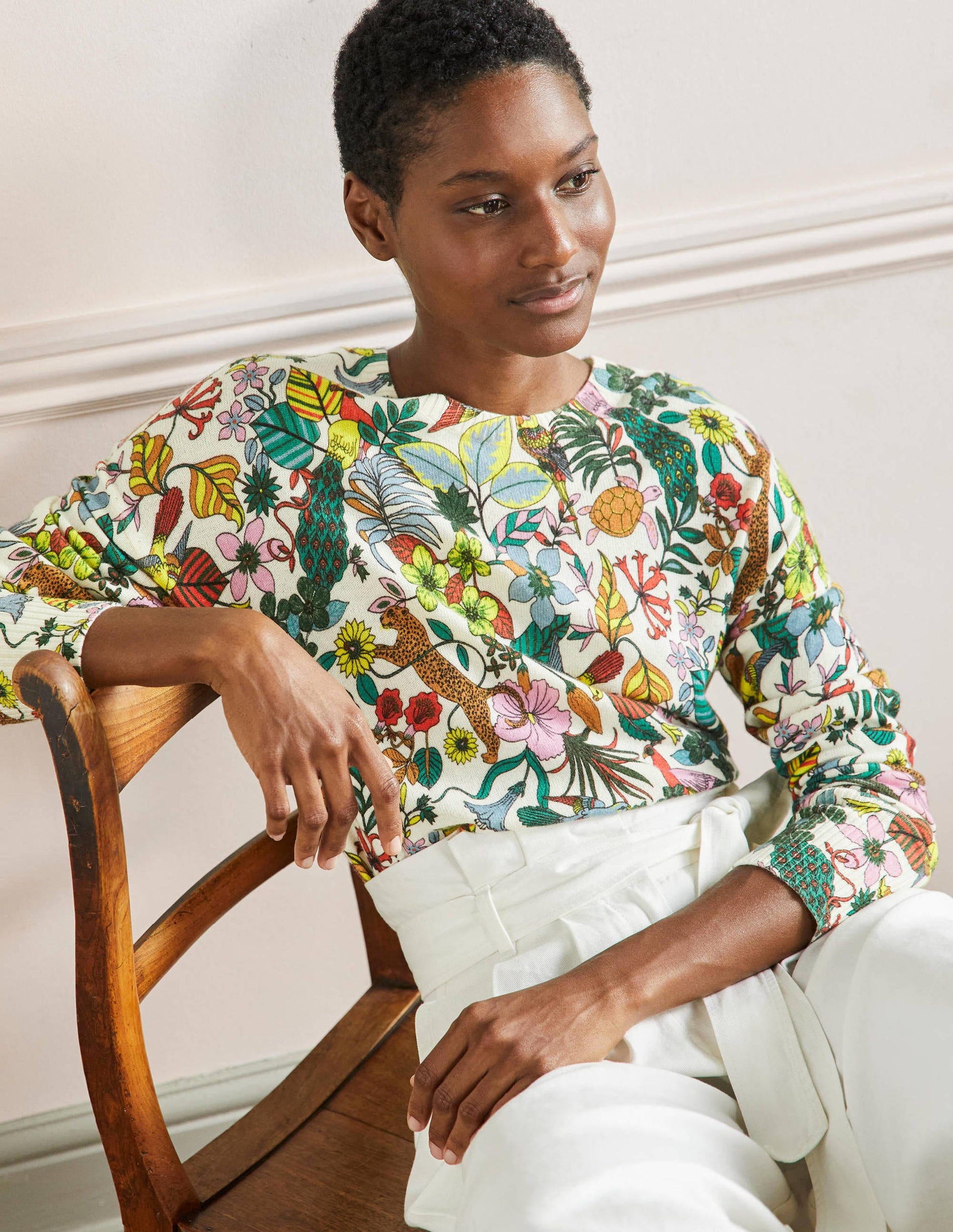 Margot Kaschmirpullover-Bunt, Exotisches Paradies-4