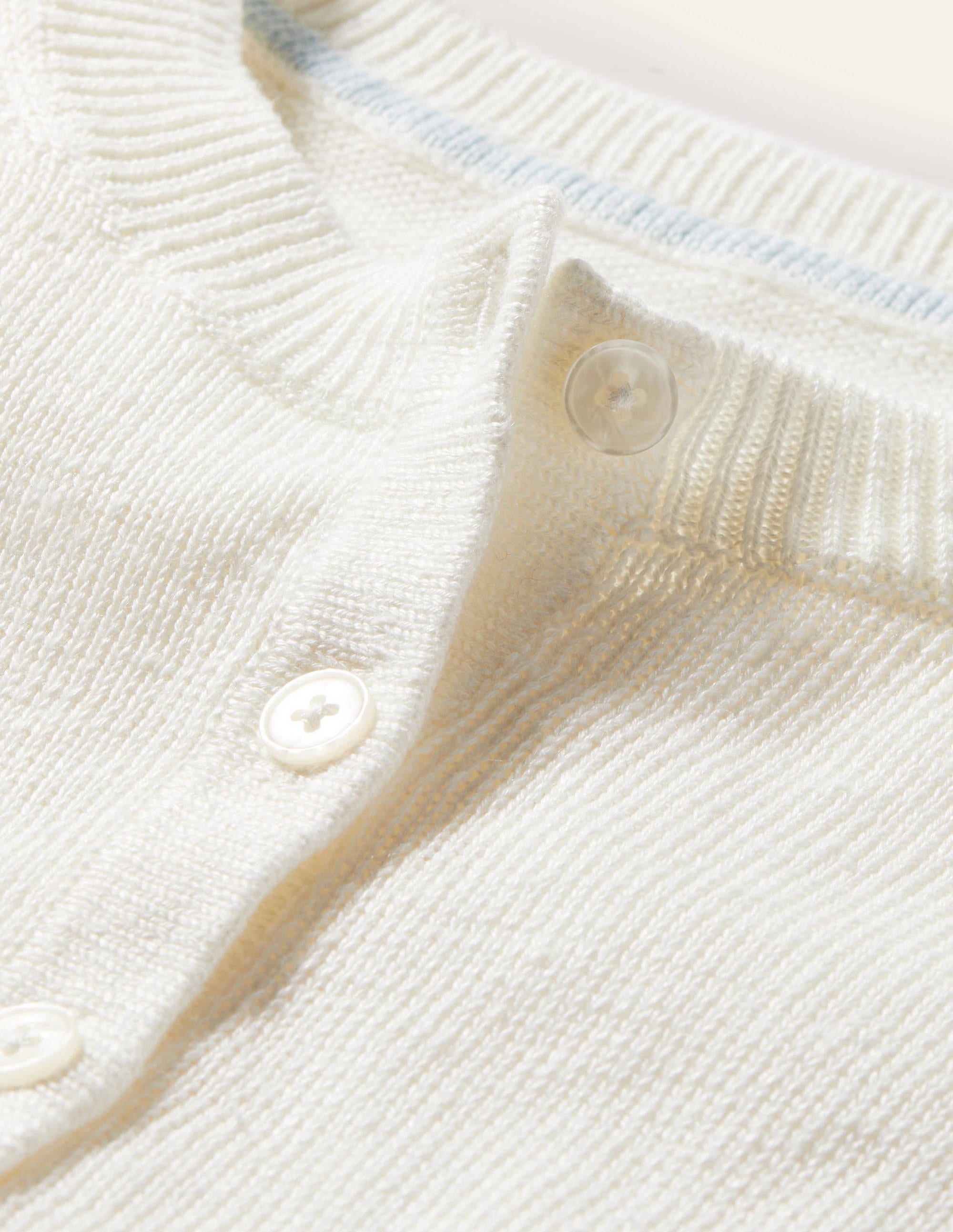 Leandra Linen Henley Jumper-Ivory - Image 5