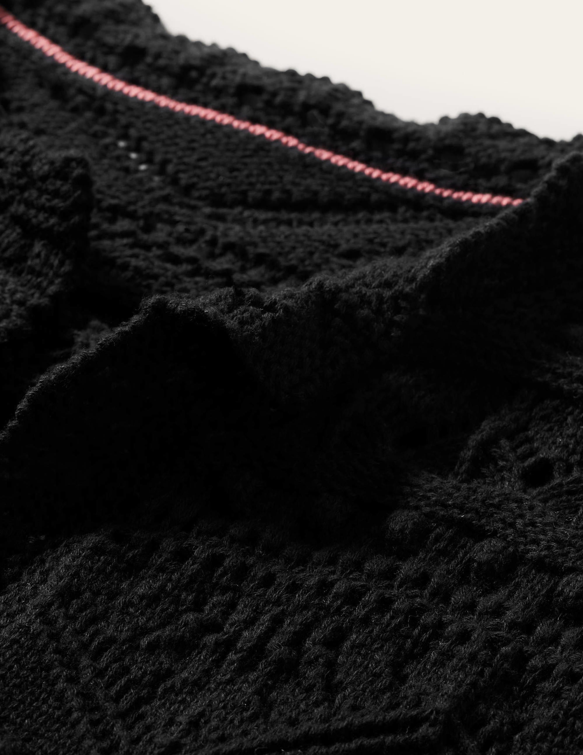 Gilet Claudia texturé en maille-Noir - Image 5