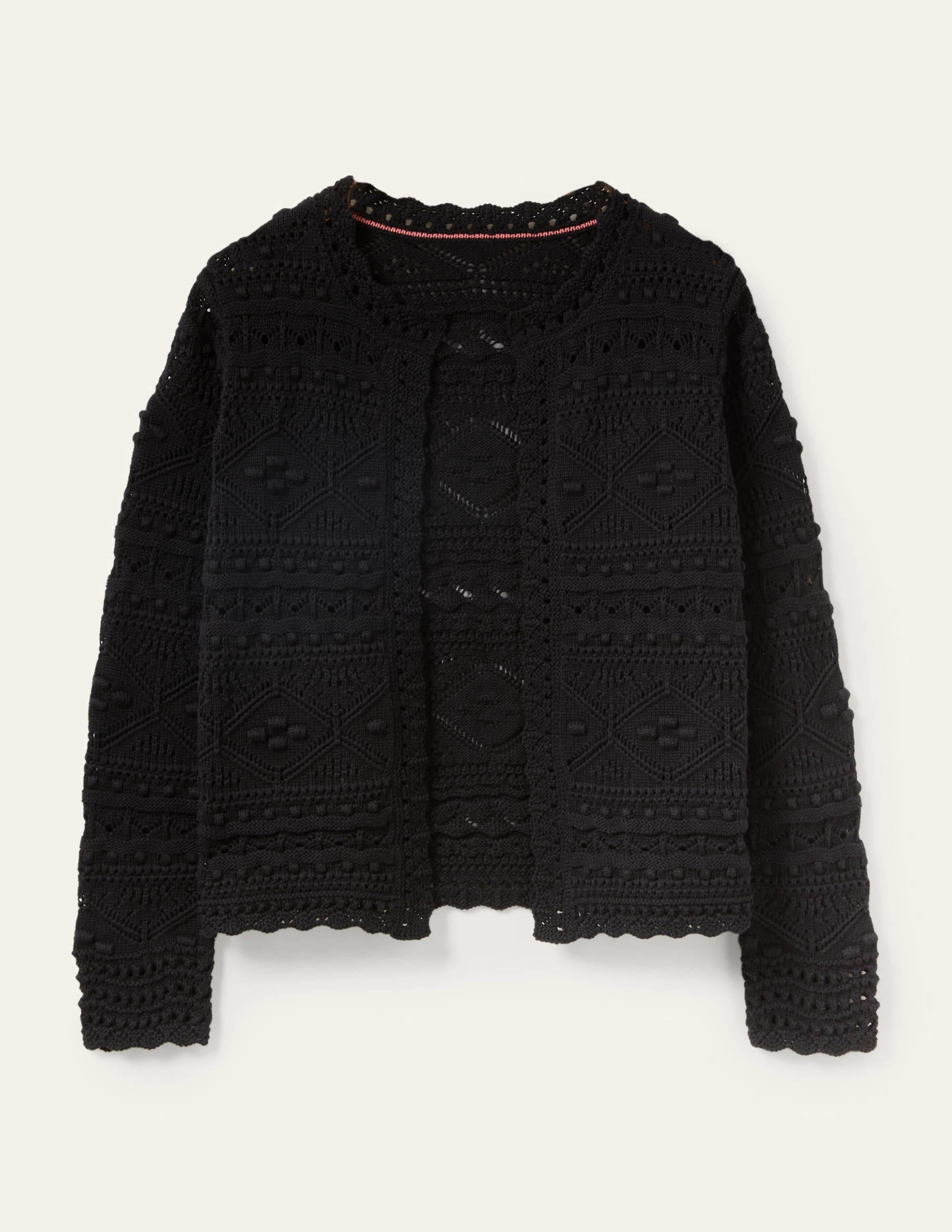 Claudia Strukturierter Strickcardigan-Naturweiß - Image 6