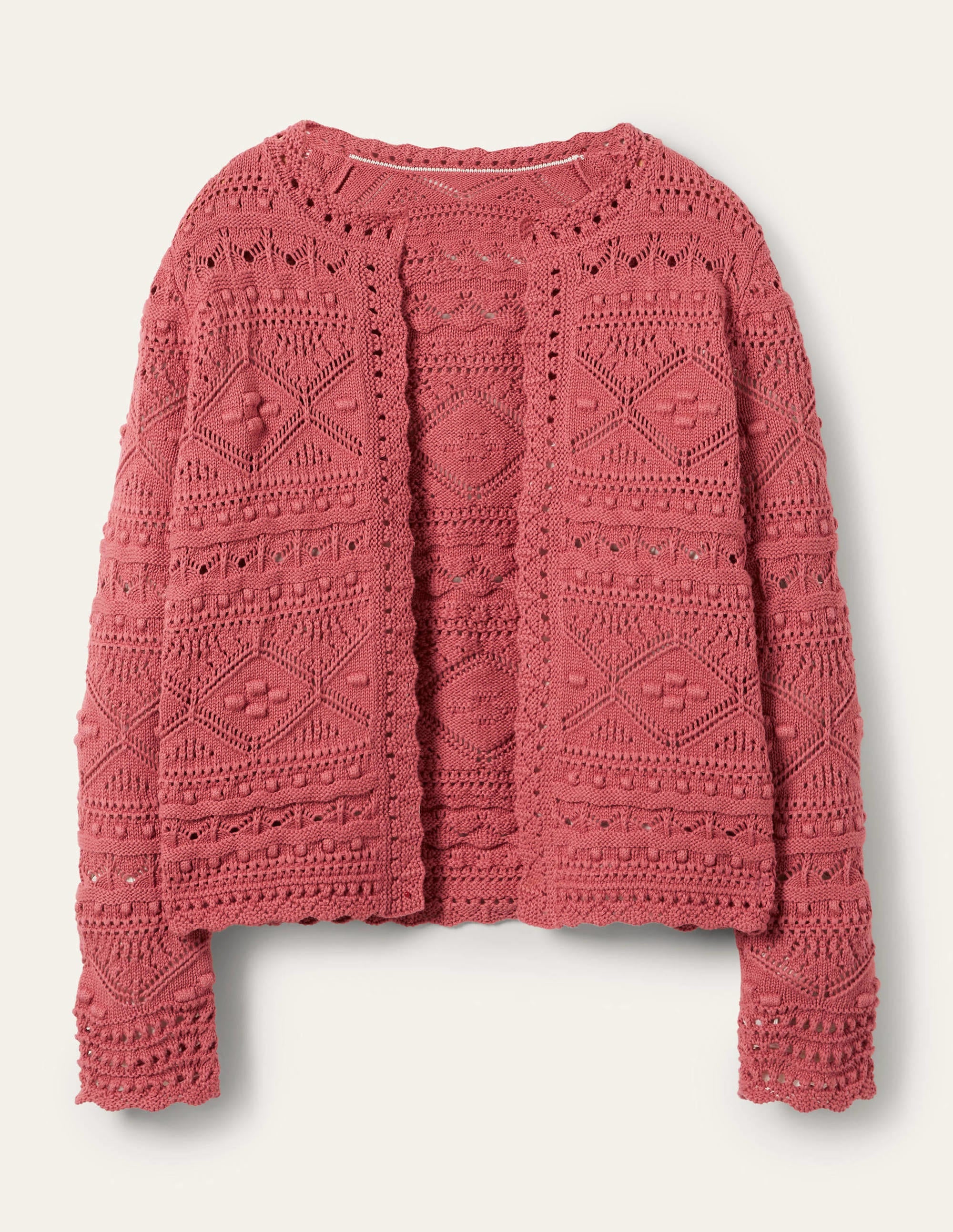 Claudia Strukturierter Strickcardigan-Staubrot - Image 6