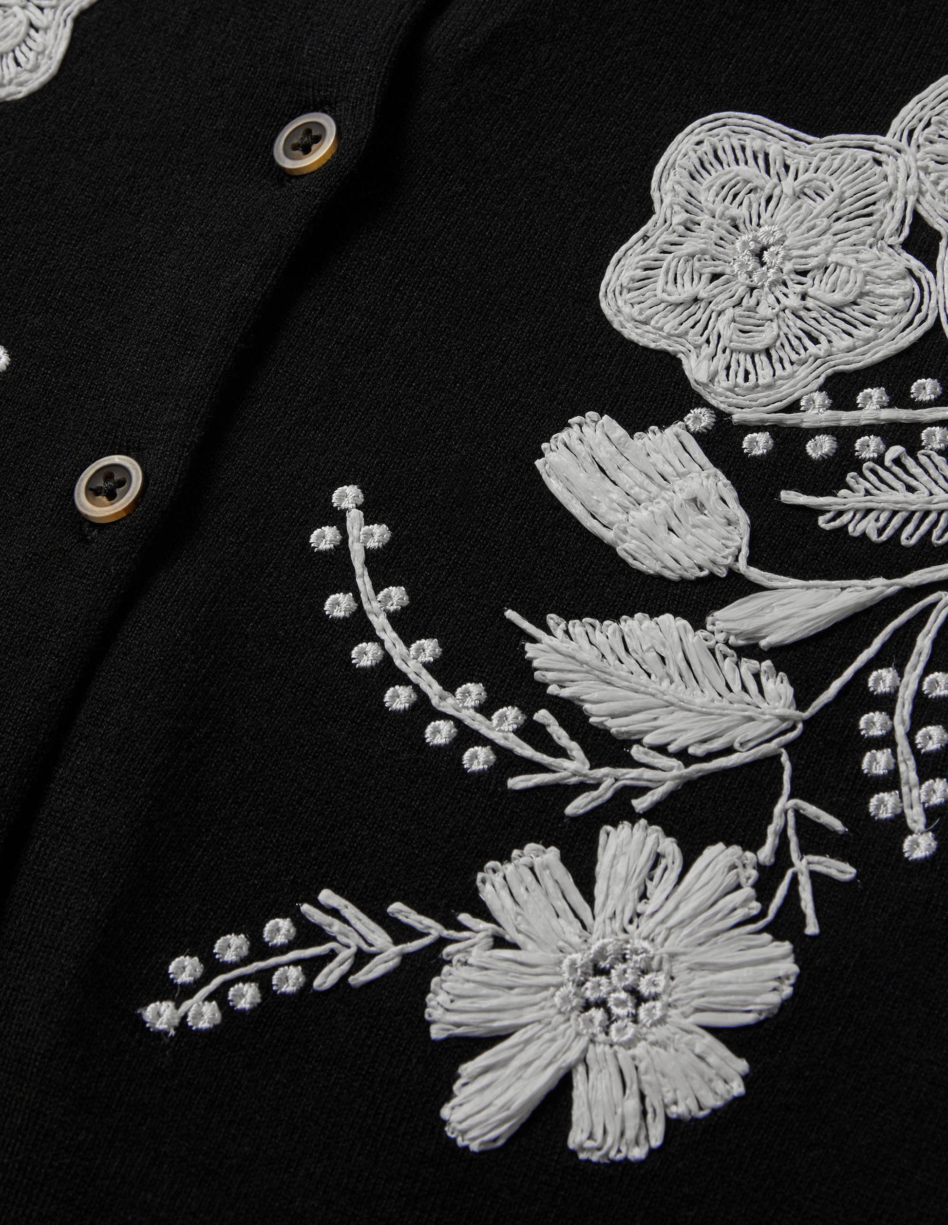 Blouson-Cardigan mit Stickerei-Schwarz-6