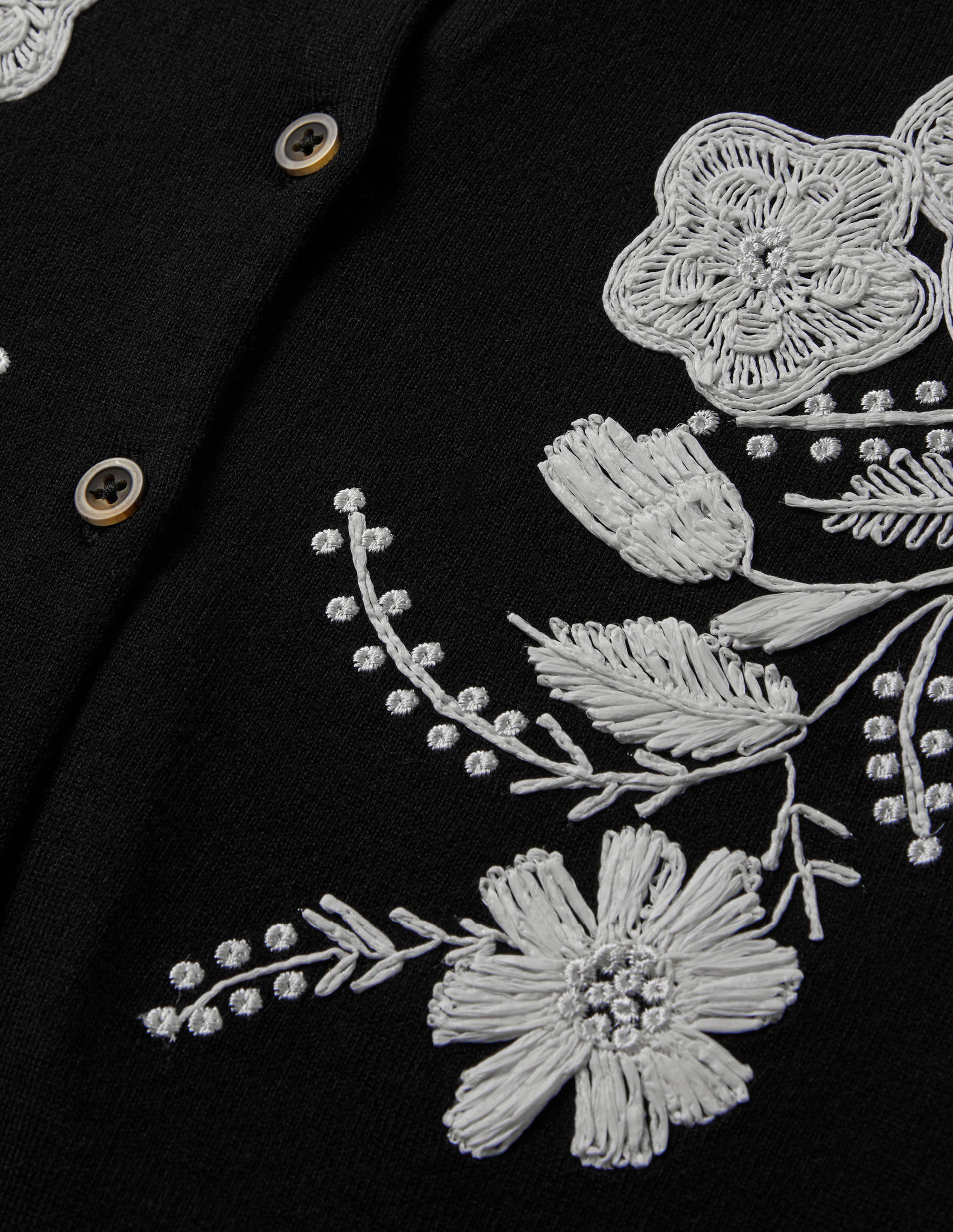 Blouson-Cardigan mit Stickerei-Schwarz - Image 6