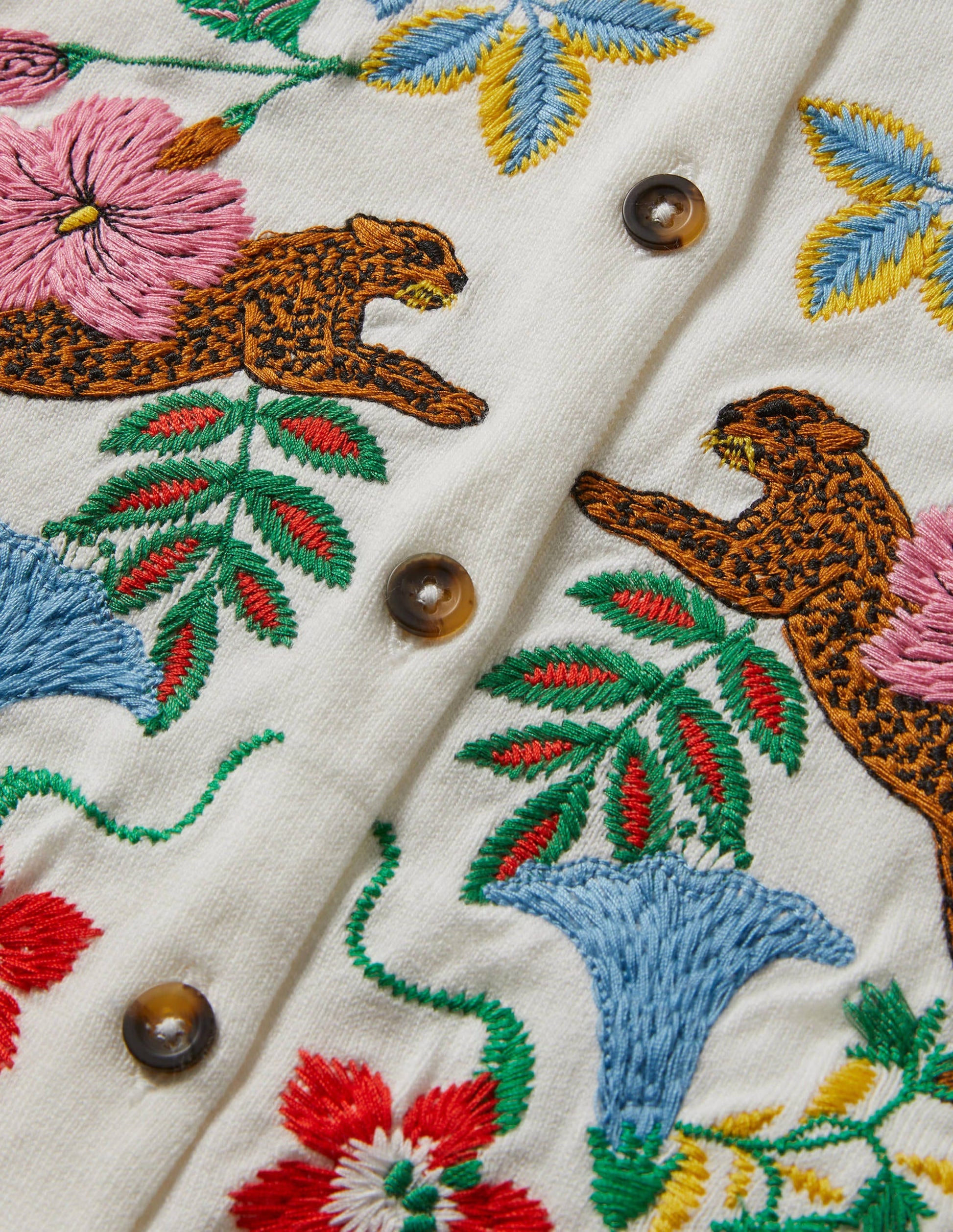 Gilet blousant brodé-Ivoire-5