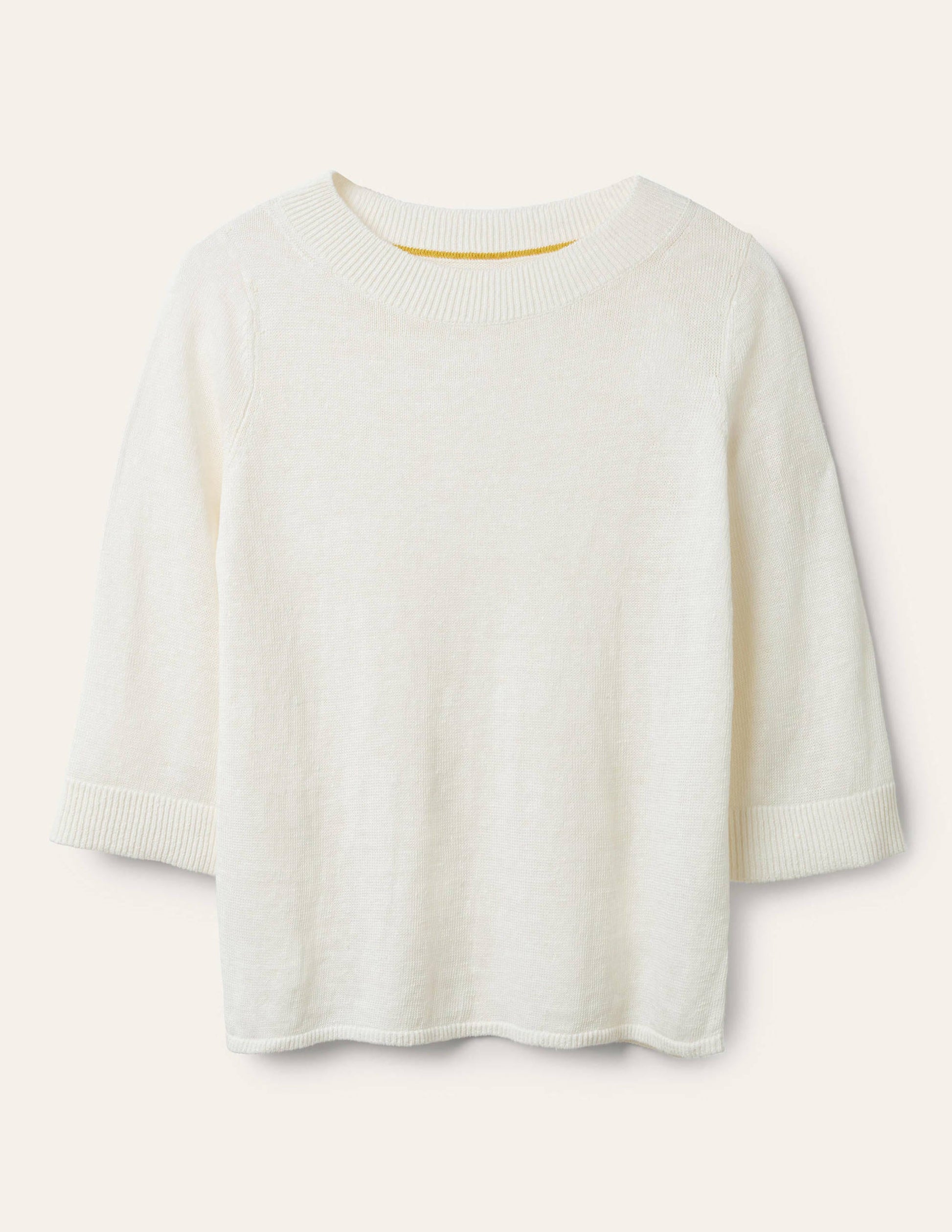 Oversize-Pullover aus Leinen-Naturweiß-5