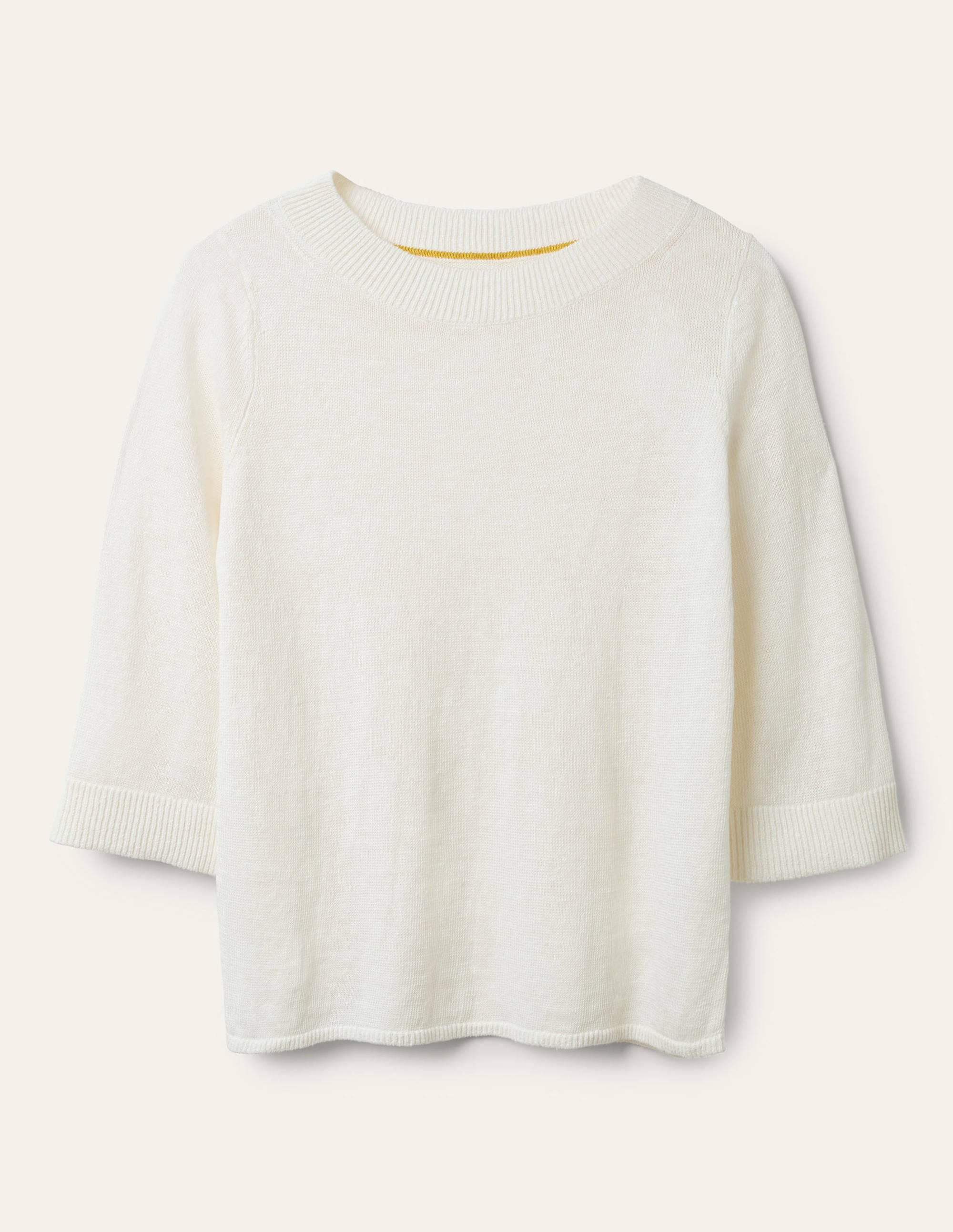 Oversize-Pullover aus Leinen-Naturweiß - Image 5