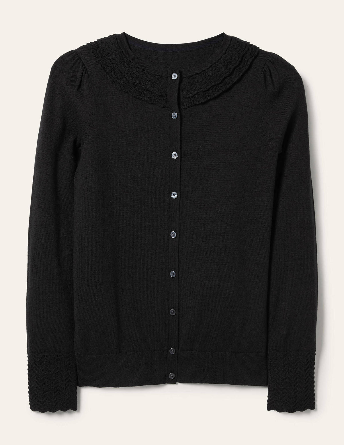 Cardigan mit Kragendetail-Schwarz - Image 6