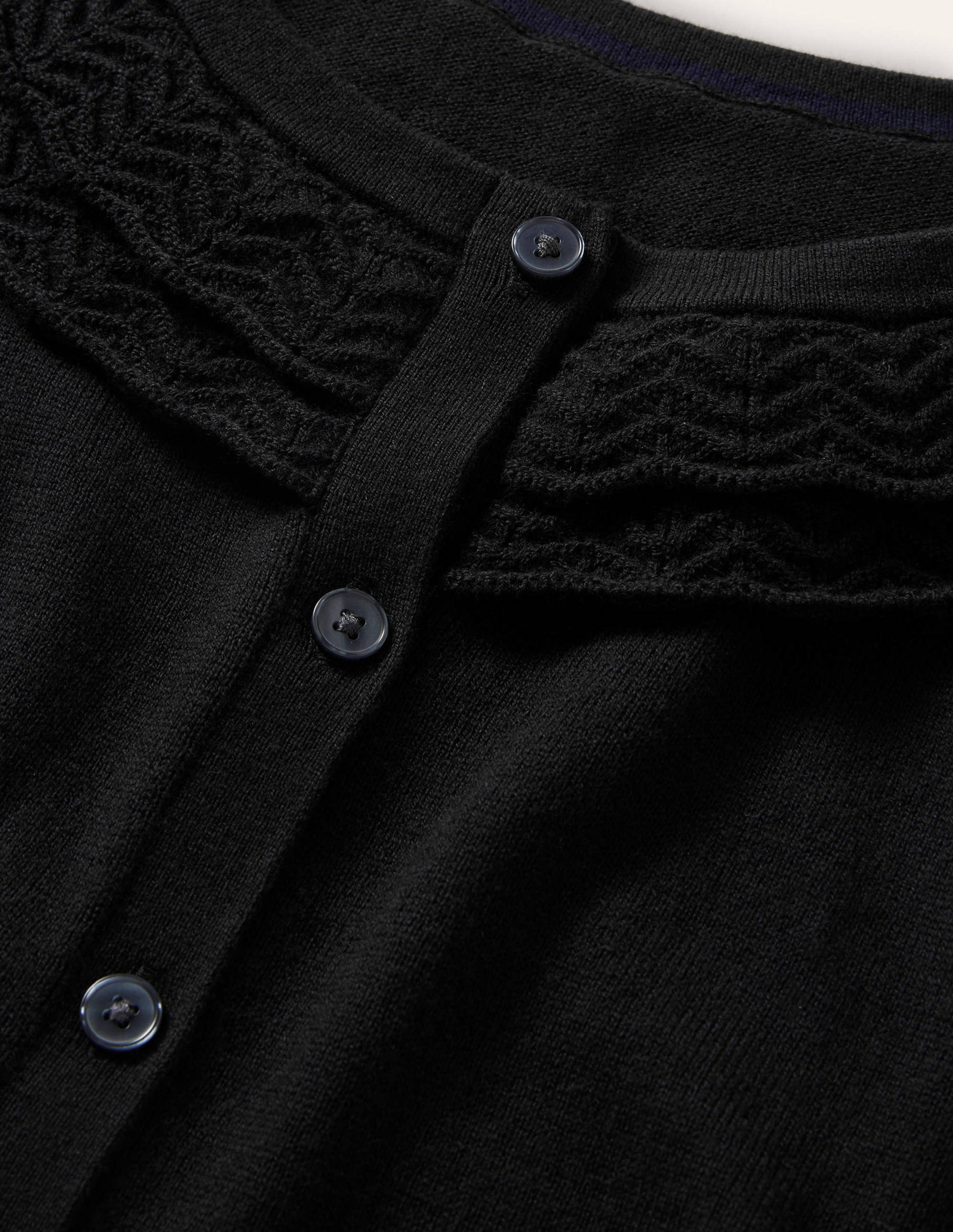 Cardigan mit Kragendetail-Schwarz - Image 7