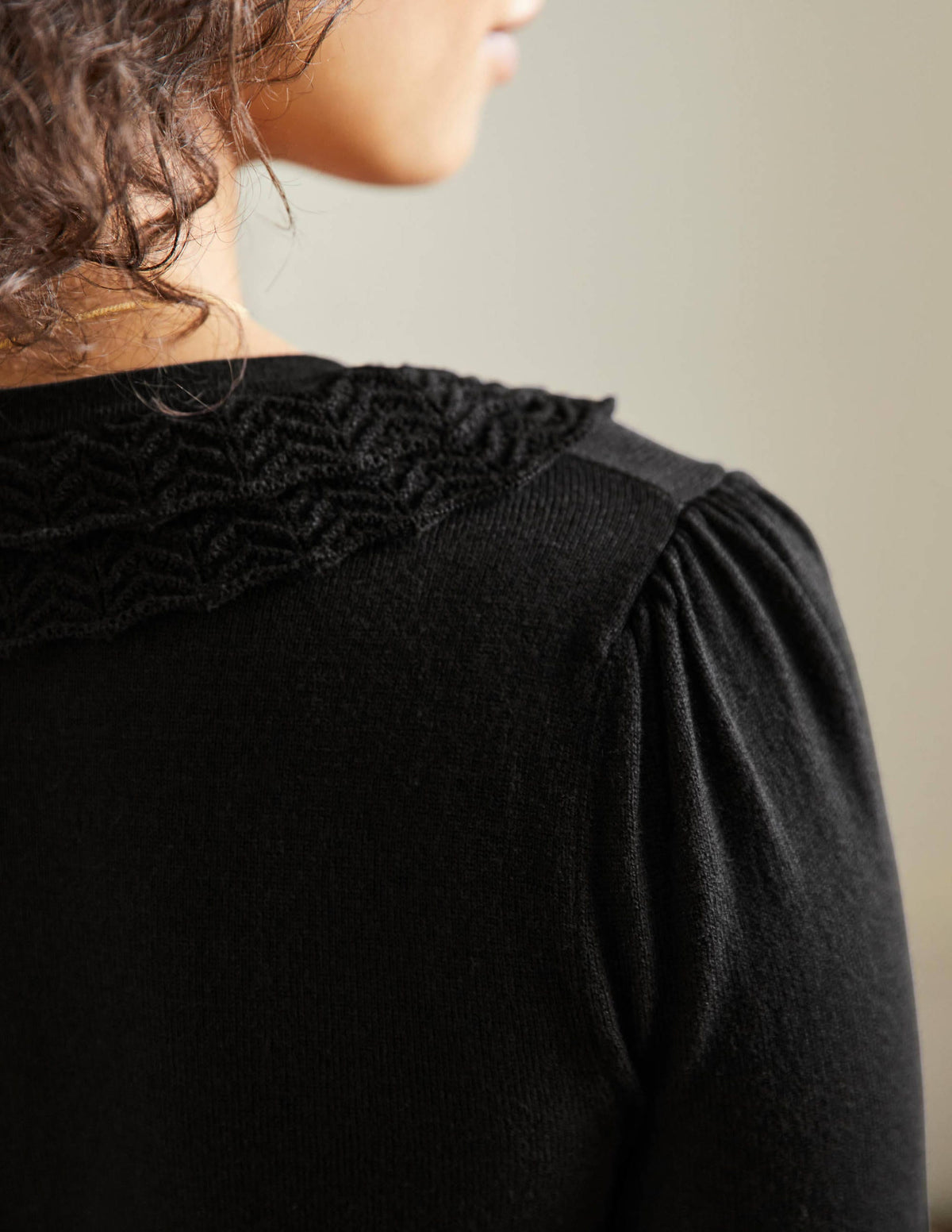Cardigan mit Kragendetail-Schwarz-2