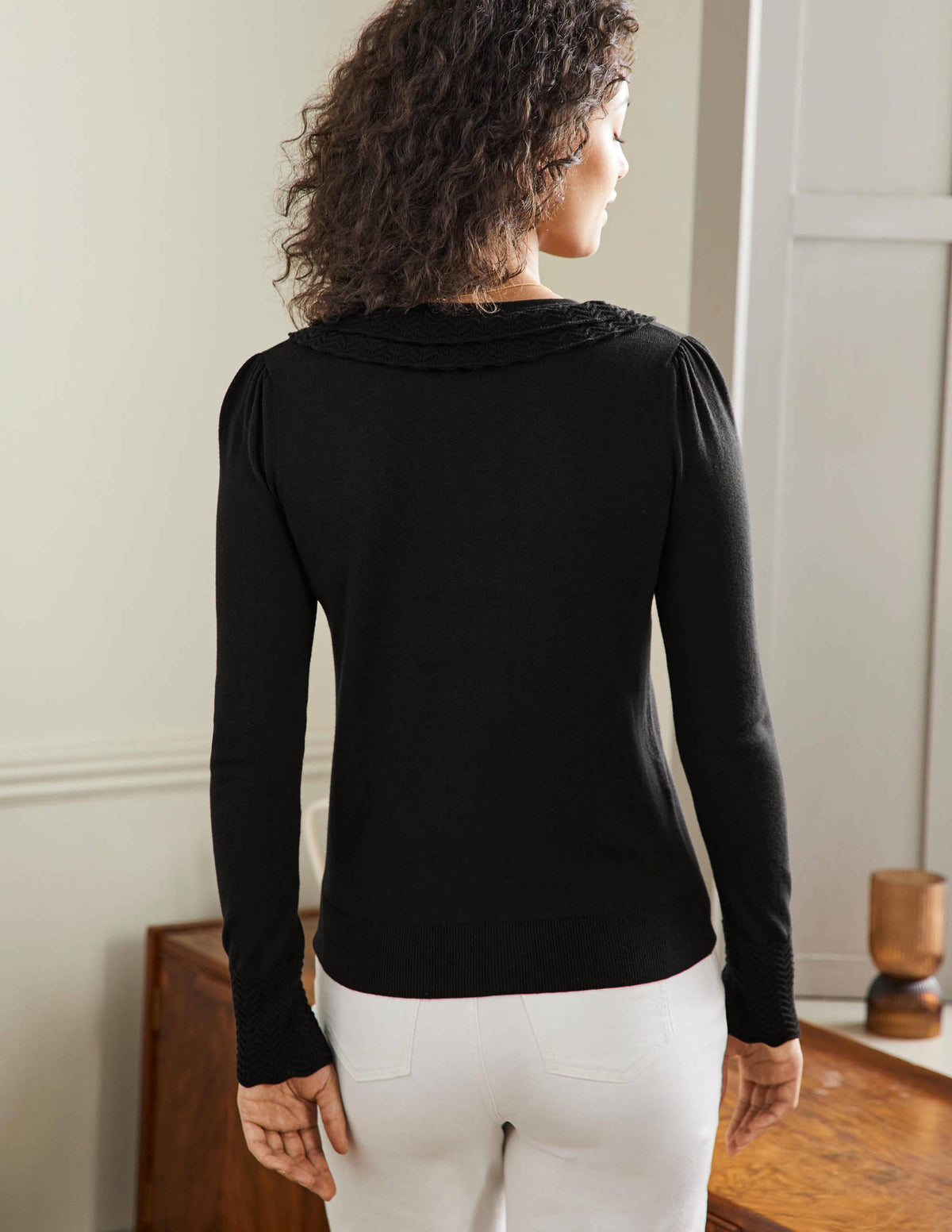 Cardigan mit Kragendetail-Schwarz-3