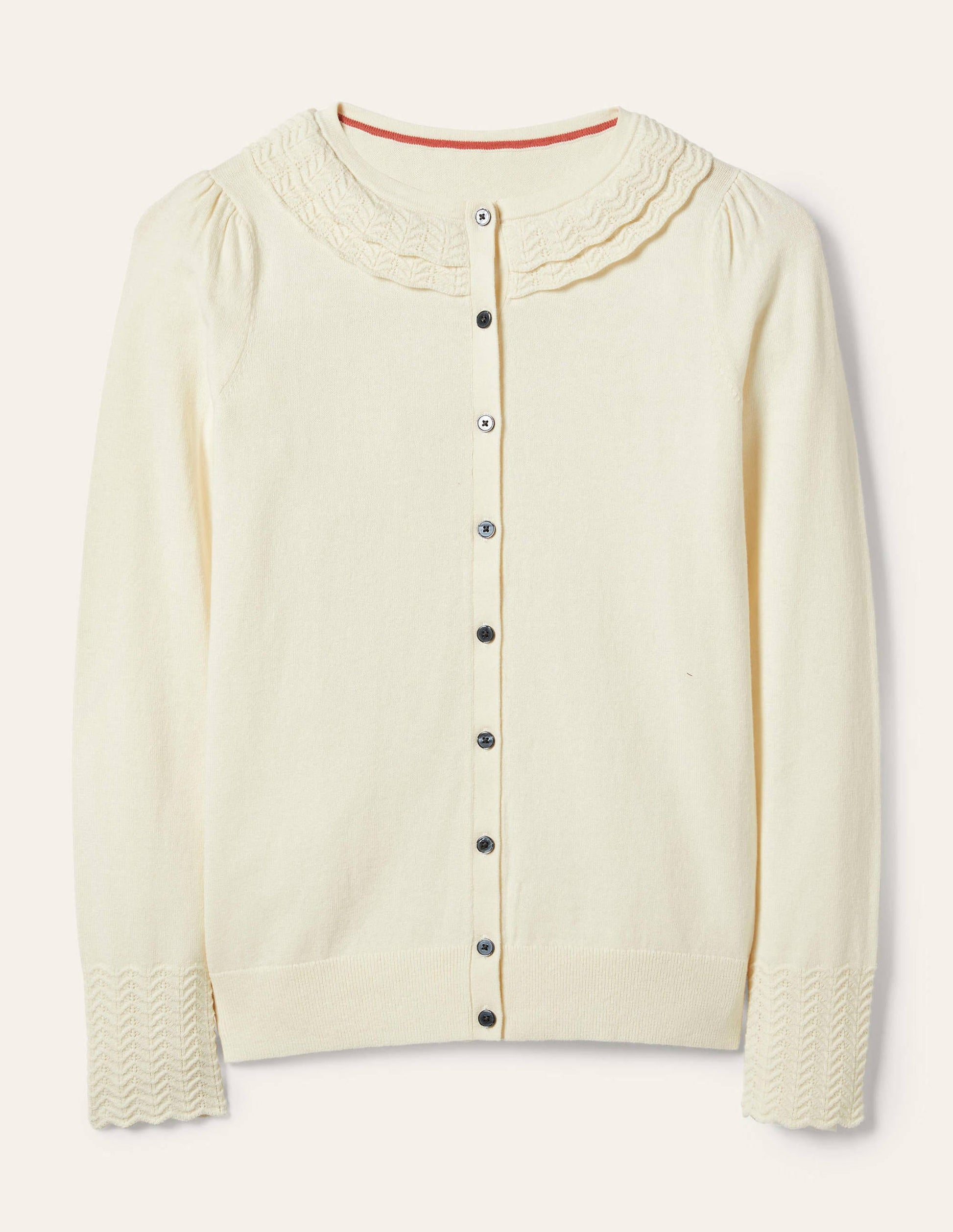 Cardigan mit Kragendetail-Naturweiß-5