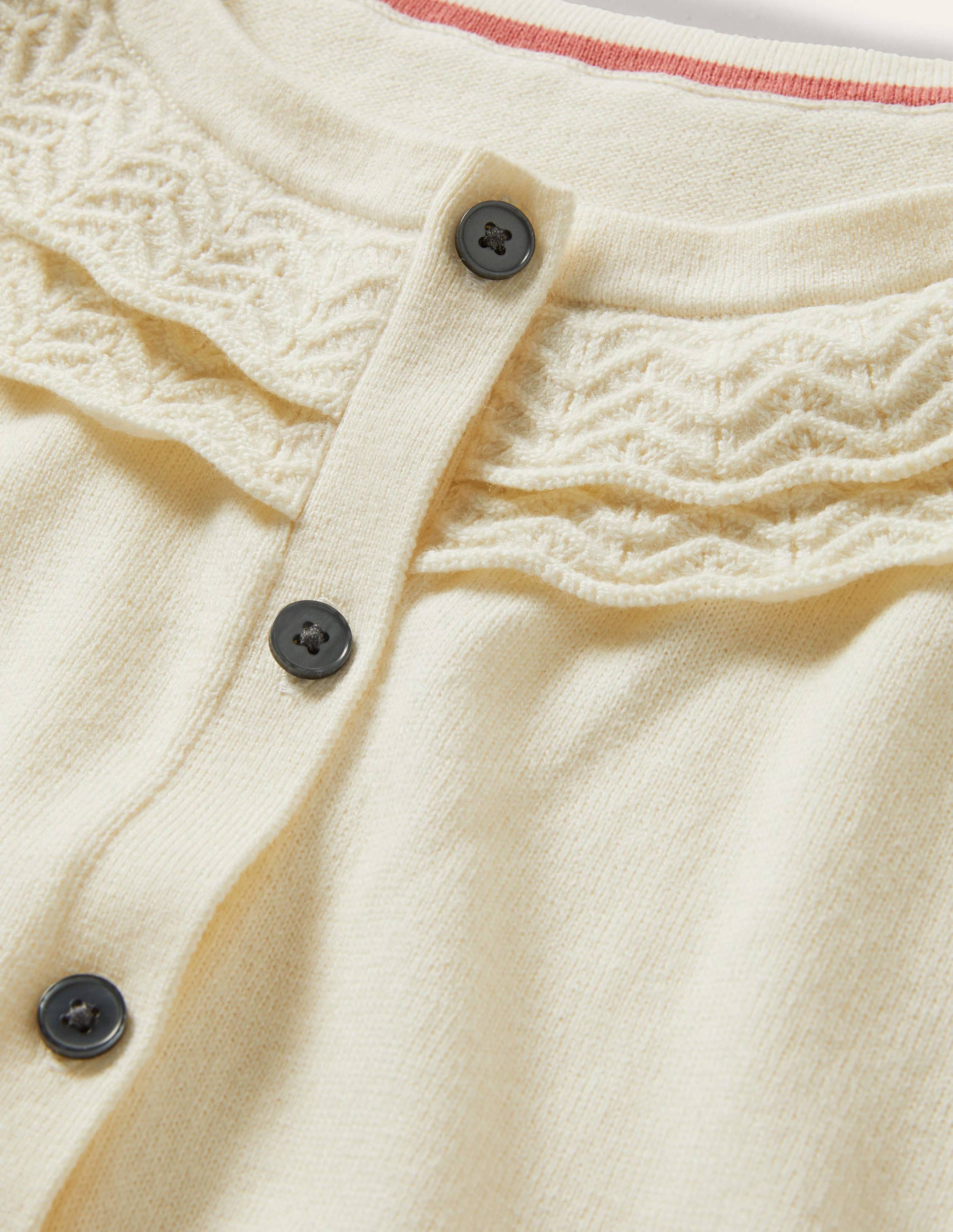 Cardigan mit Kragendetail-Naturweiß - Image 6