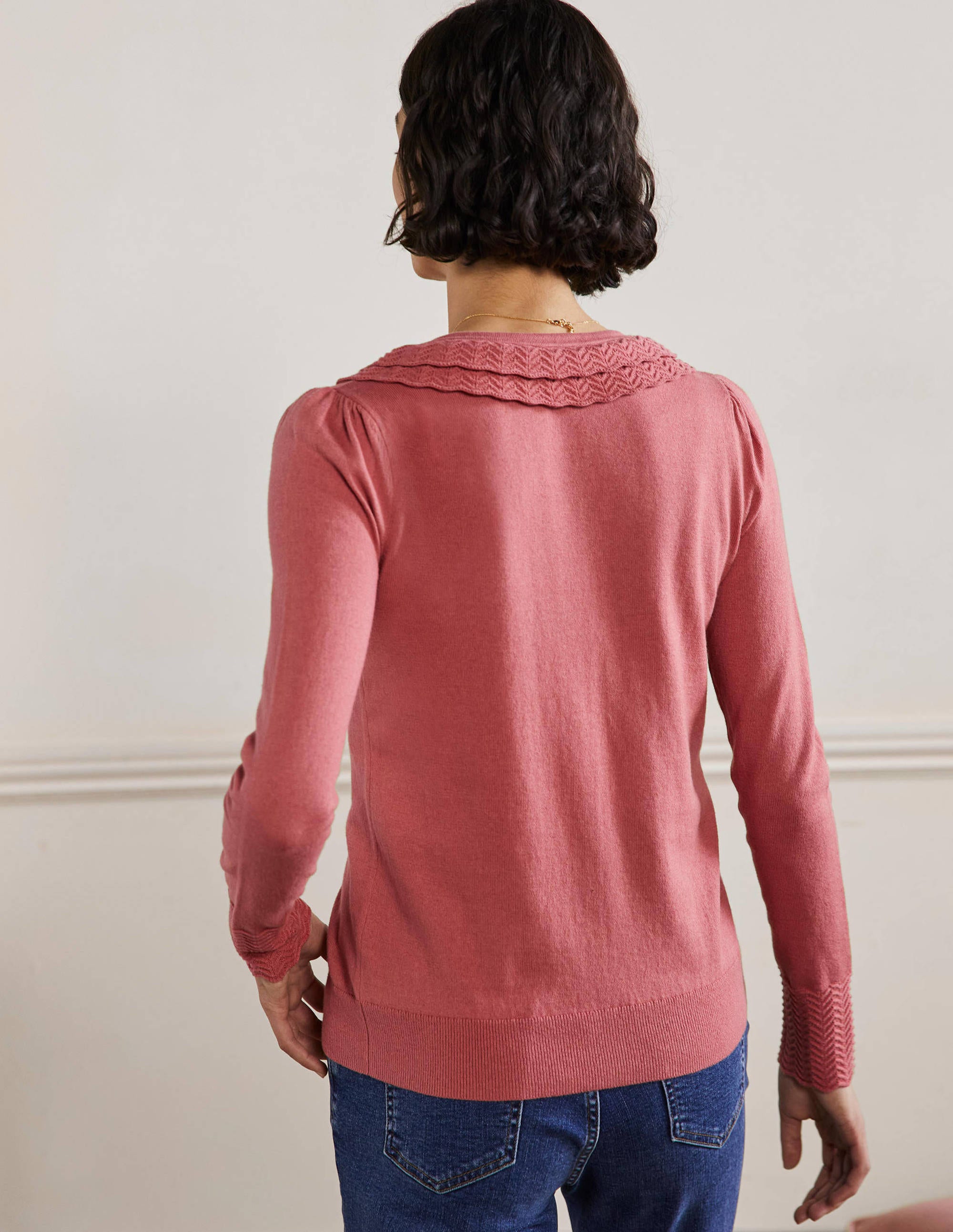 Cardigan mit Kragendetail-Staubrot - Image 3