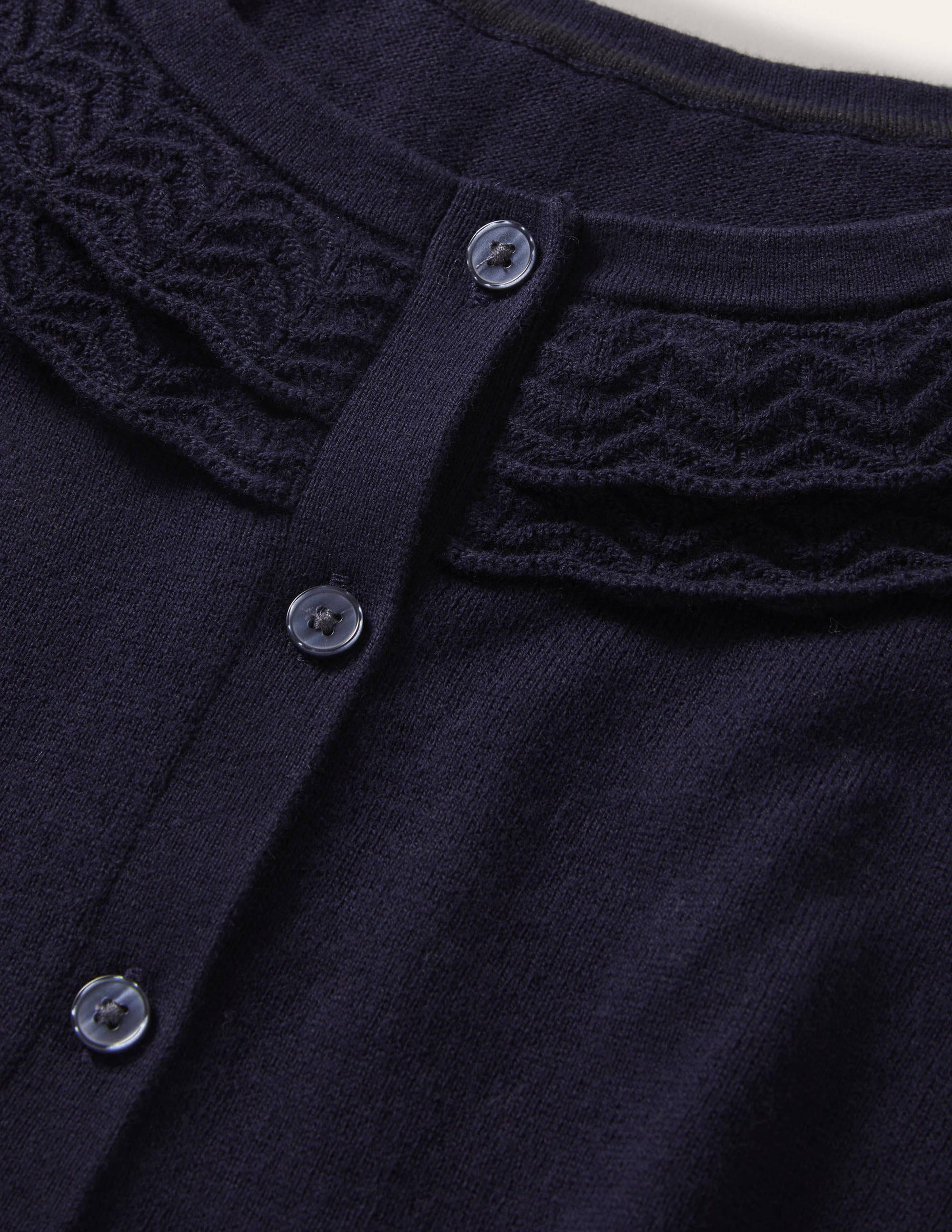 Gilet à col ornementé-Bleu marine - Image 6