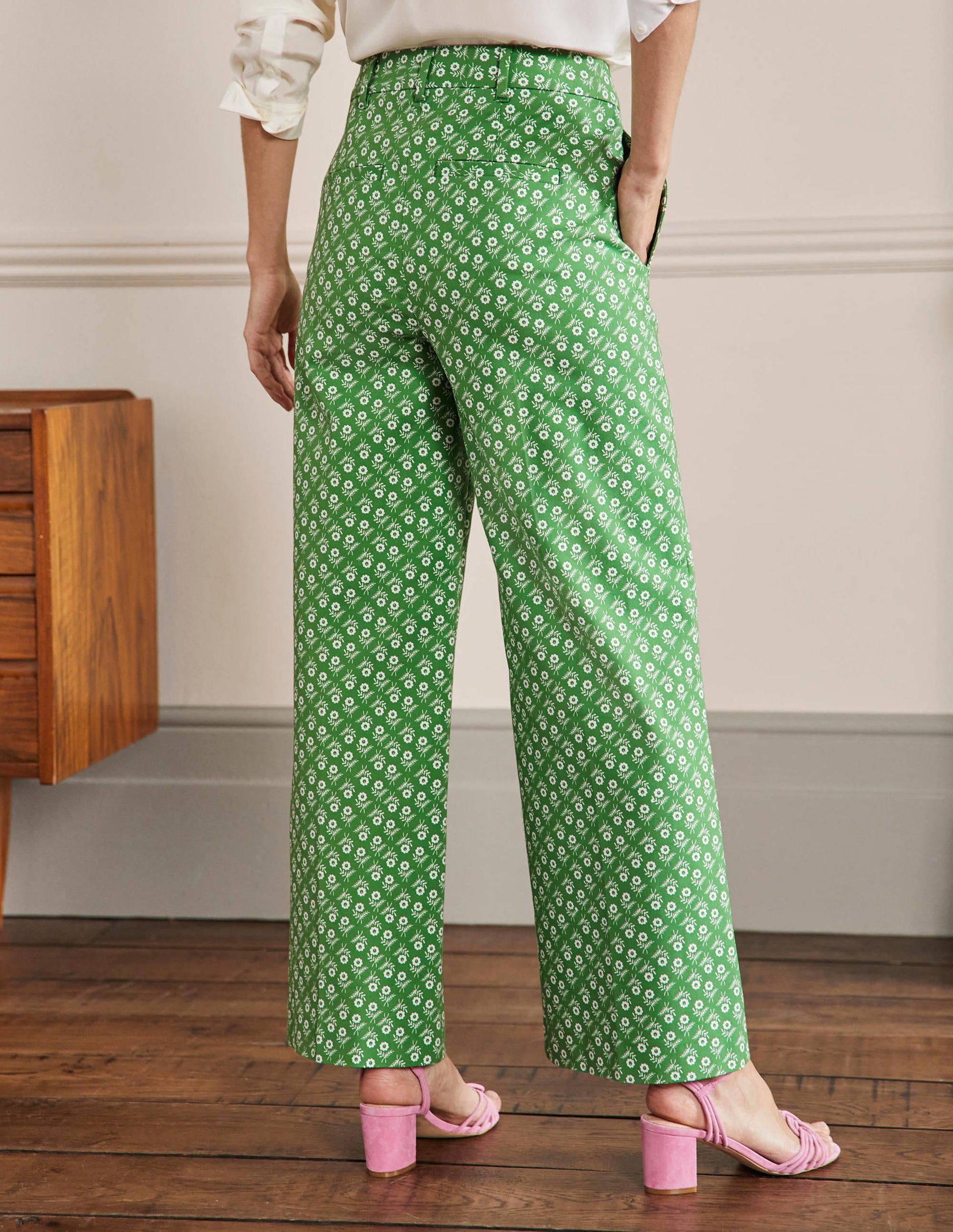 Richmond Hose mit hoher Taille-Englischer Efeu, Zweige-3