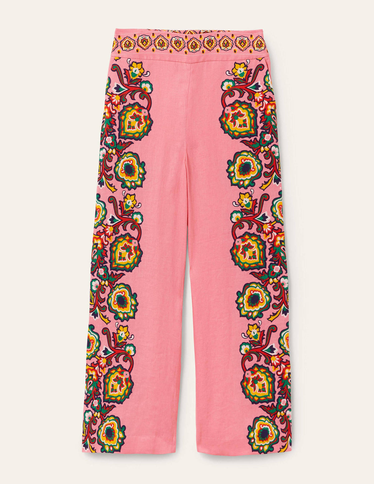 Gemusterte Leinenhose-Azalee, Dekorative Blüten - Image 5