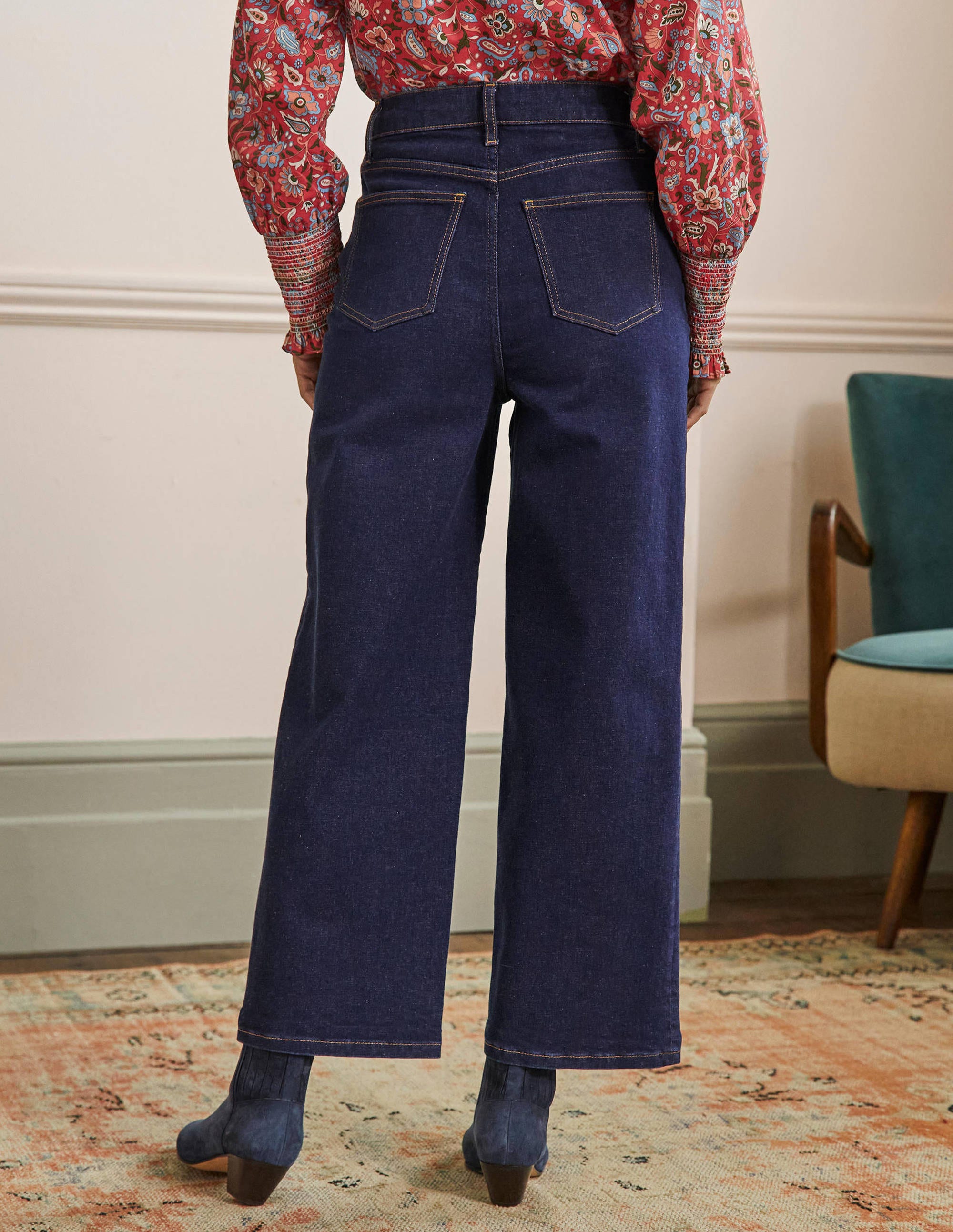Jean court large-Indigo - Image 7