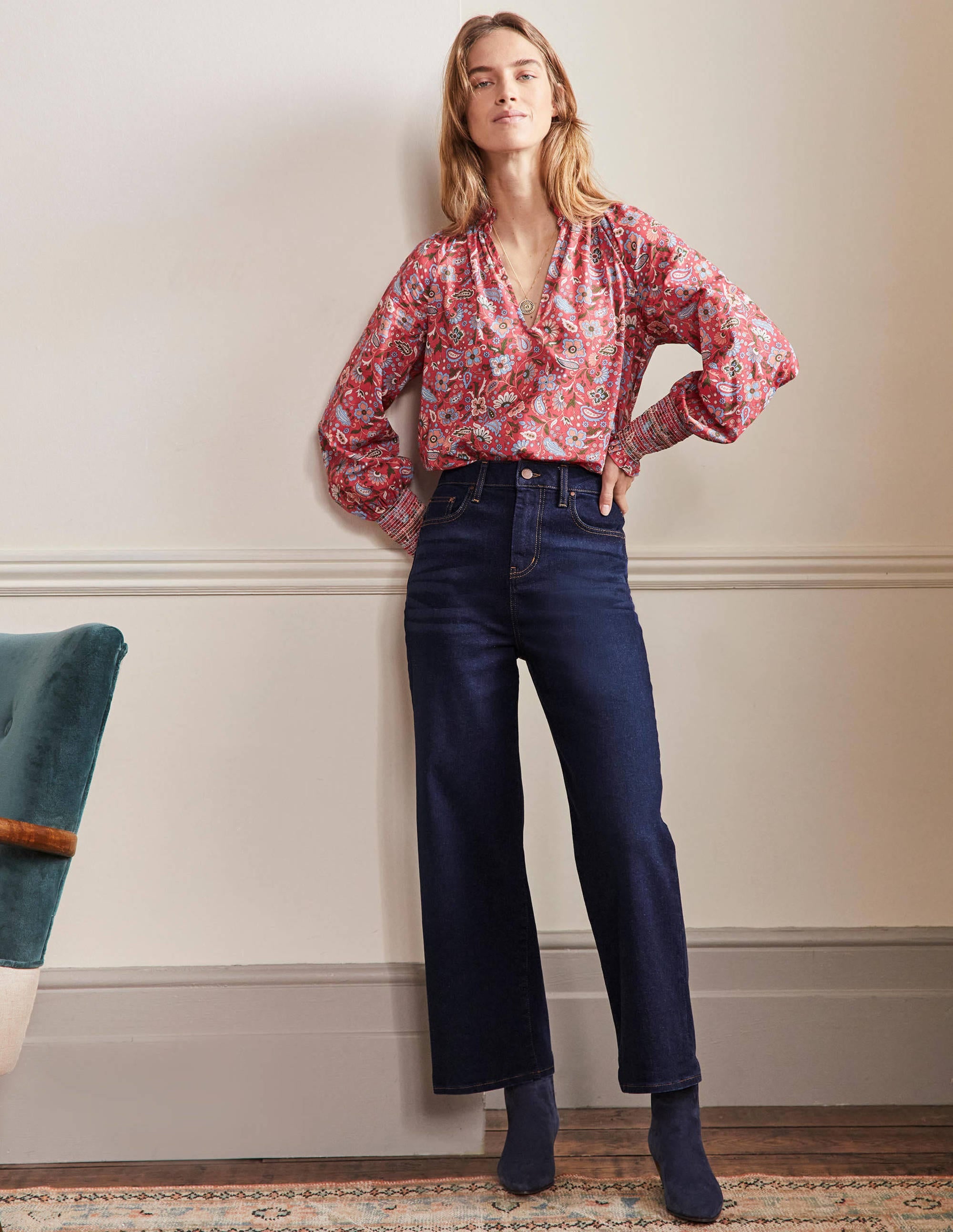 Jean court large-Indigo - Image 6