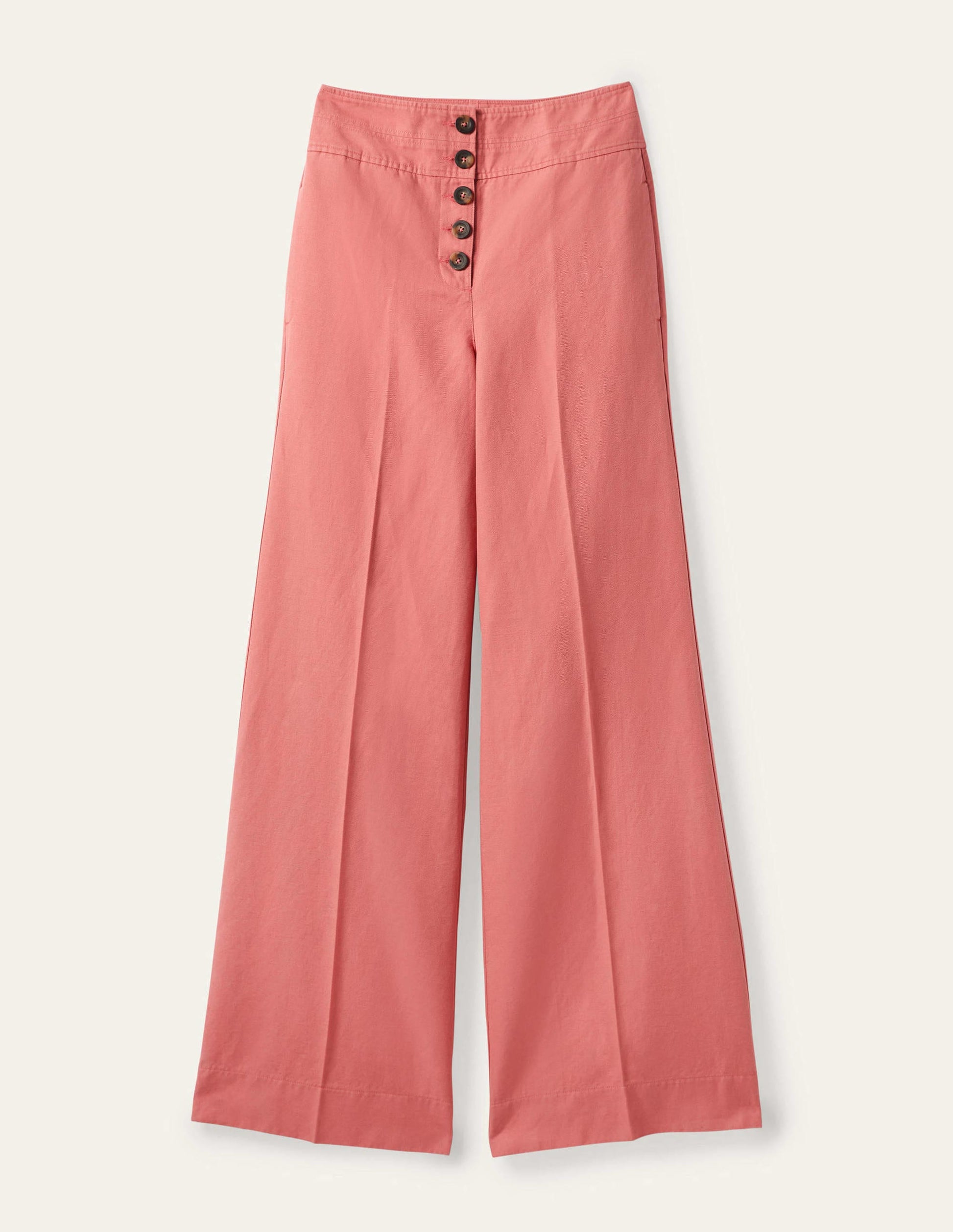 Ausgestellte Hose mit hohem Schnitt-Staubrot-5