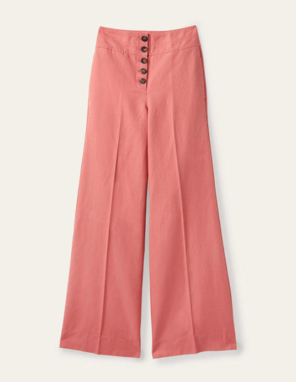 Ausgestellte Hose mit hohem Schnitt-Staubrot-5