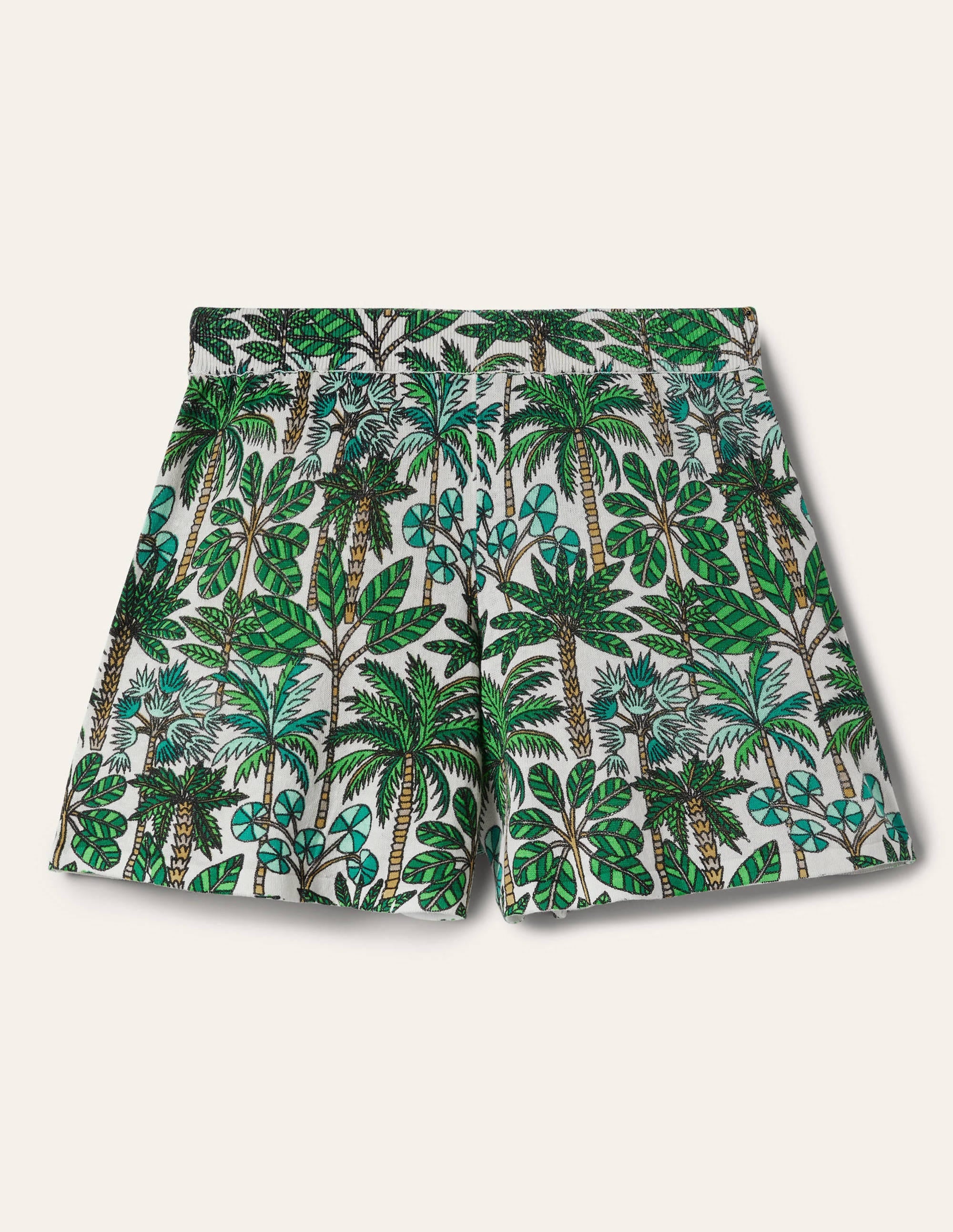 Cara Strickshorts-Naturweiß, Palmenwald - Image 5