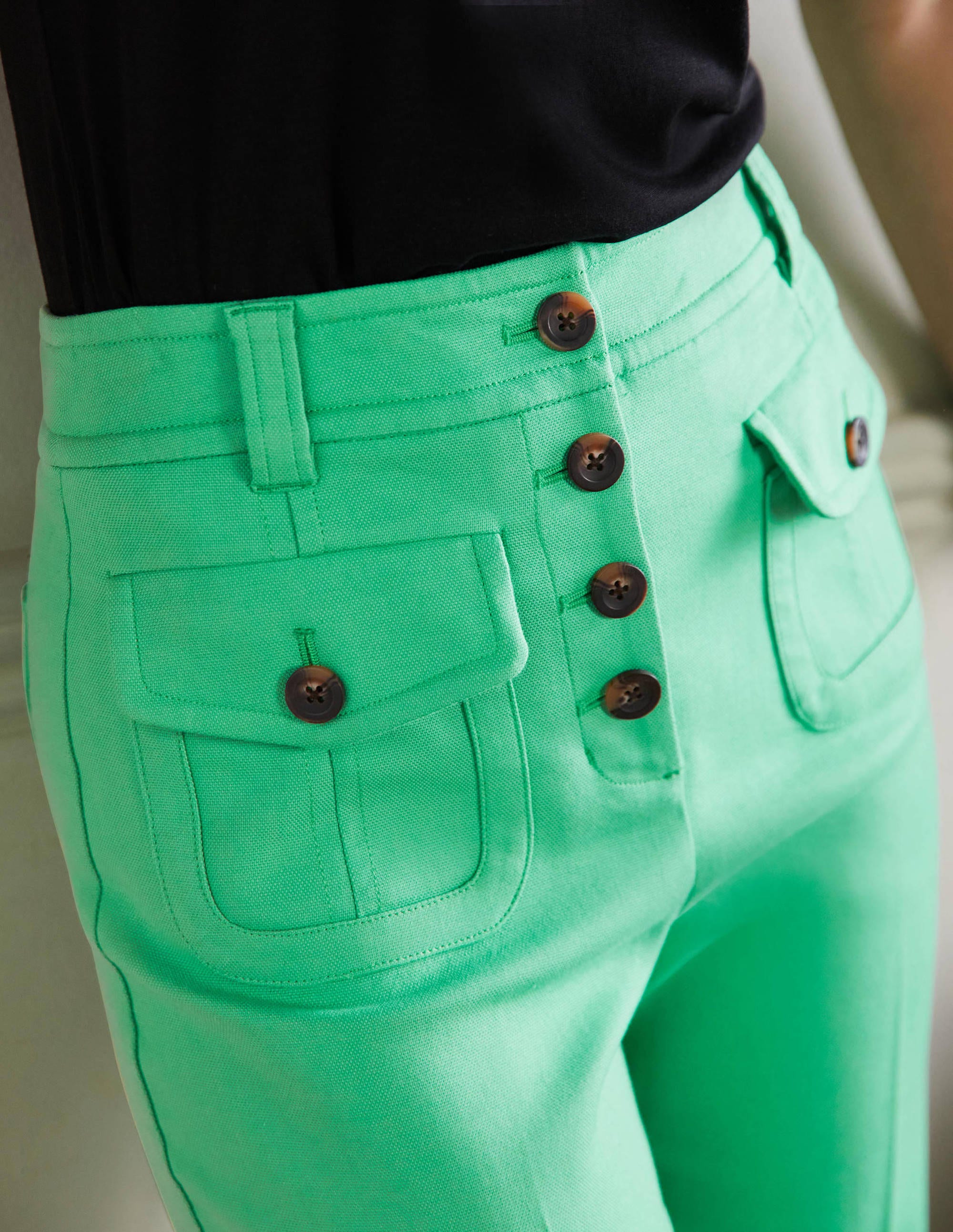 Pantalon Carrie taille haute-Lagon vert - Image 2