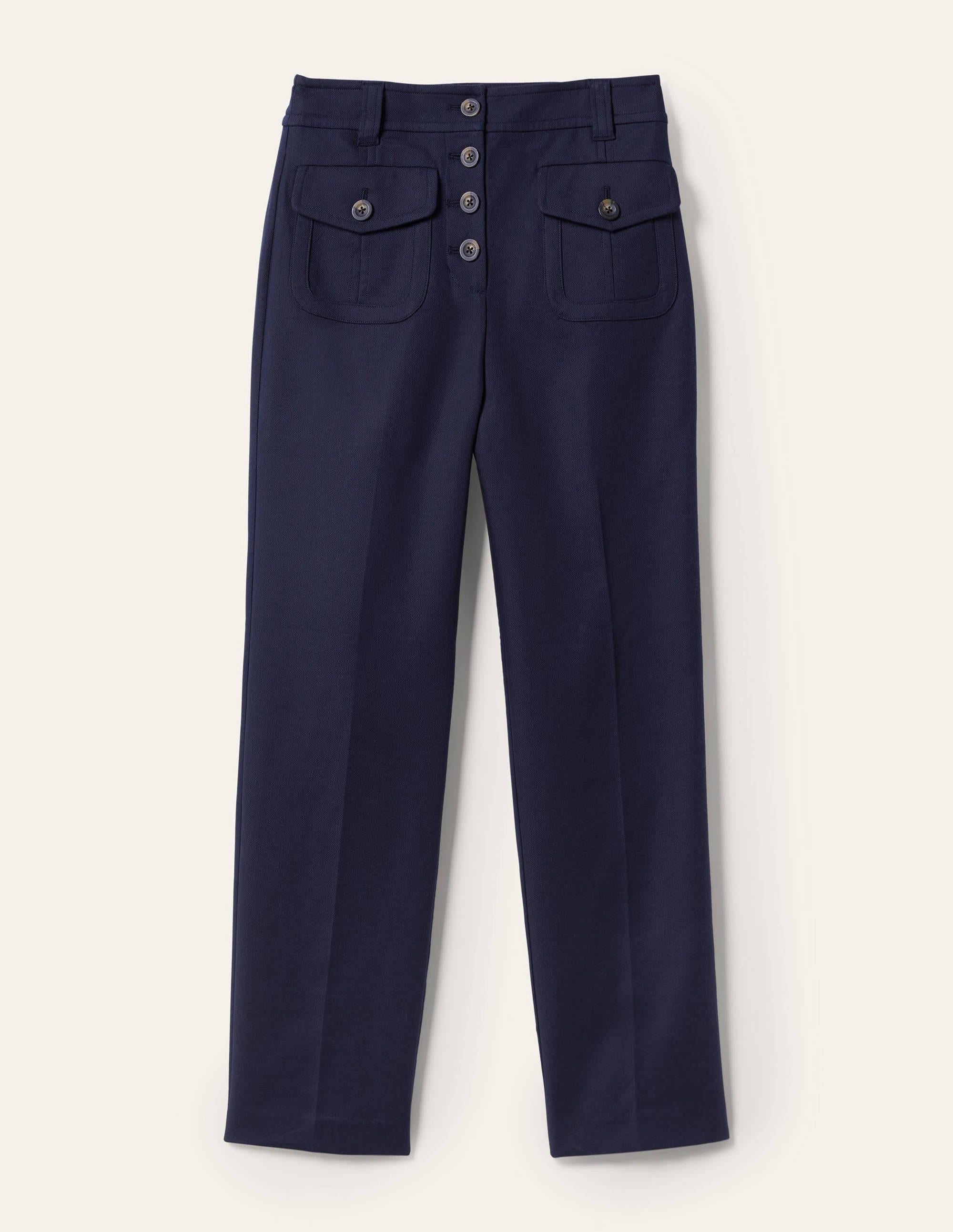 Pantalon Carrie taille haute-Bleu marine - Image 5
