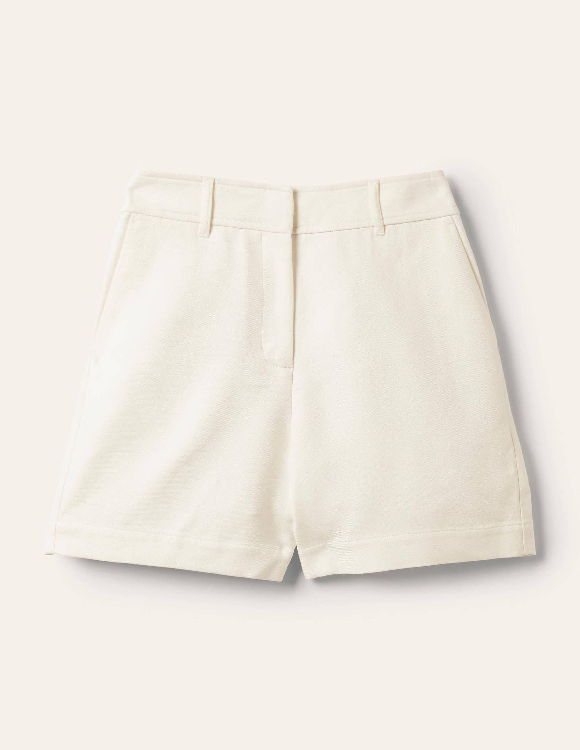 Carrie Hoch geschnittene Shorts-Naturweiß-6
