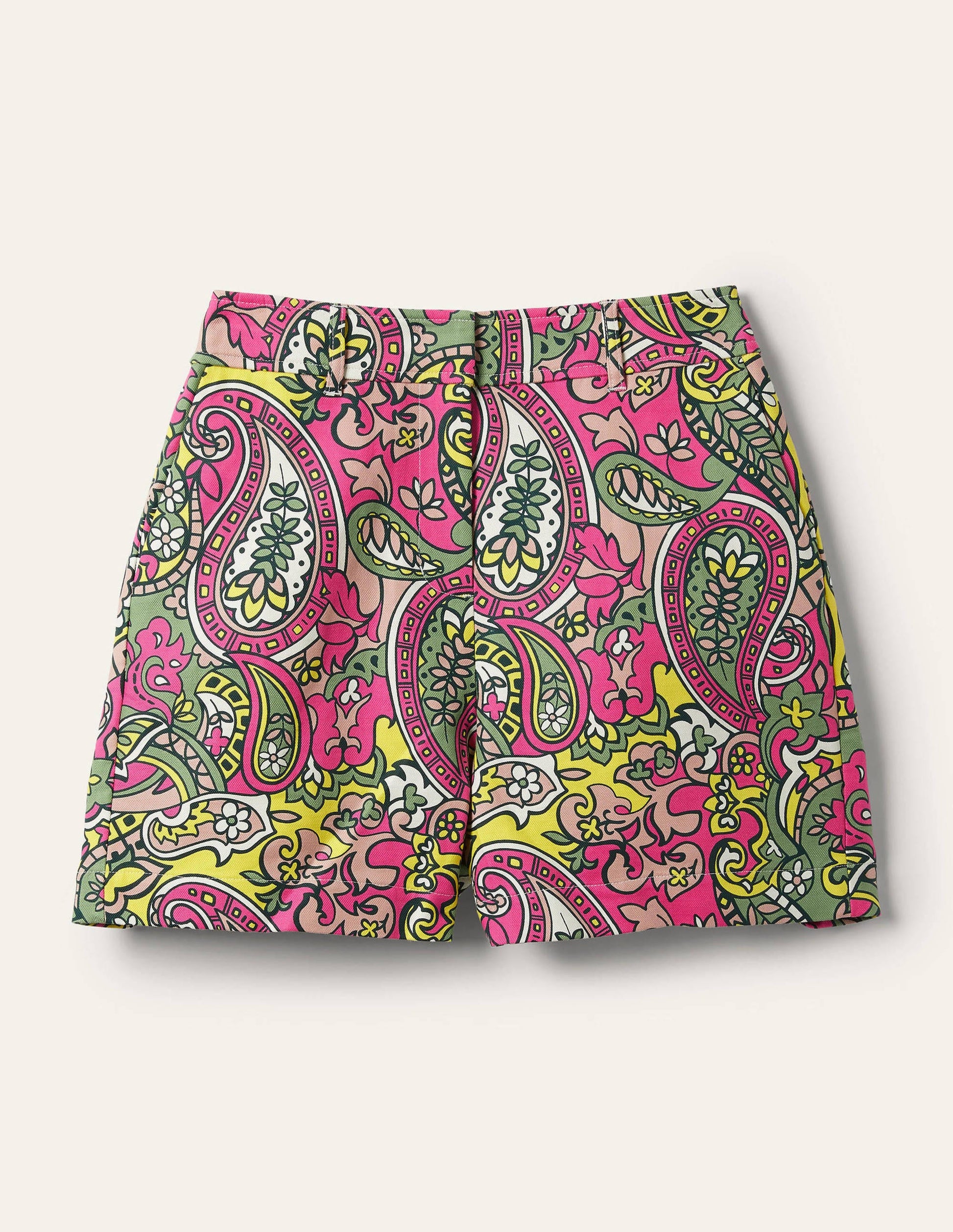 Short Carrie taille haute-Rose pop, motif cachemire-6