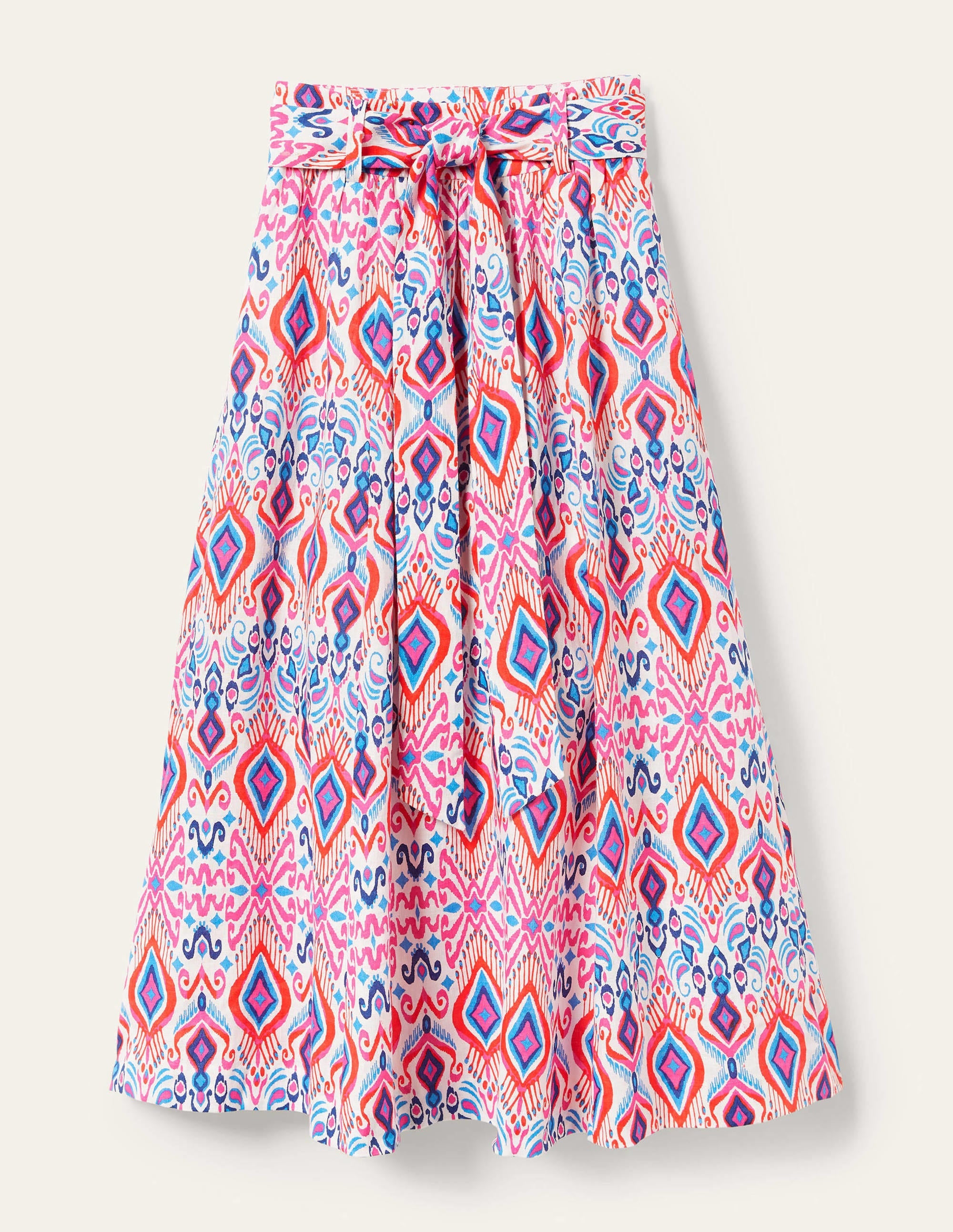 Jupe midi Rosemary en lin-Motif Ikat Paradise - Image 6
