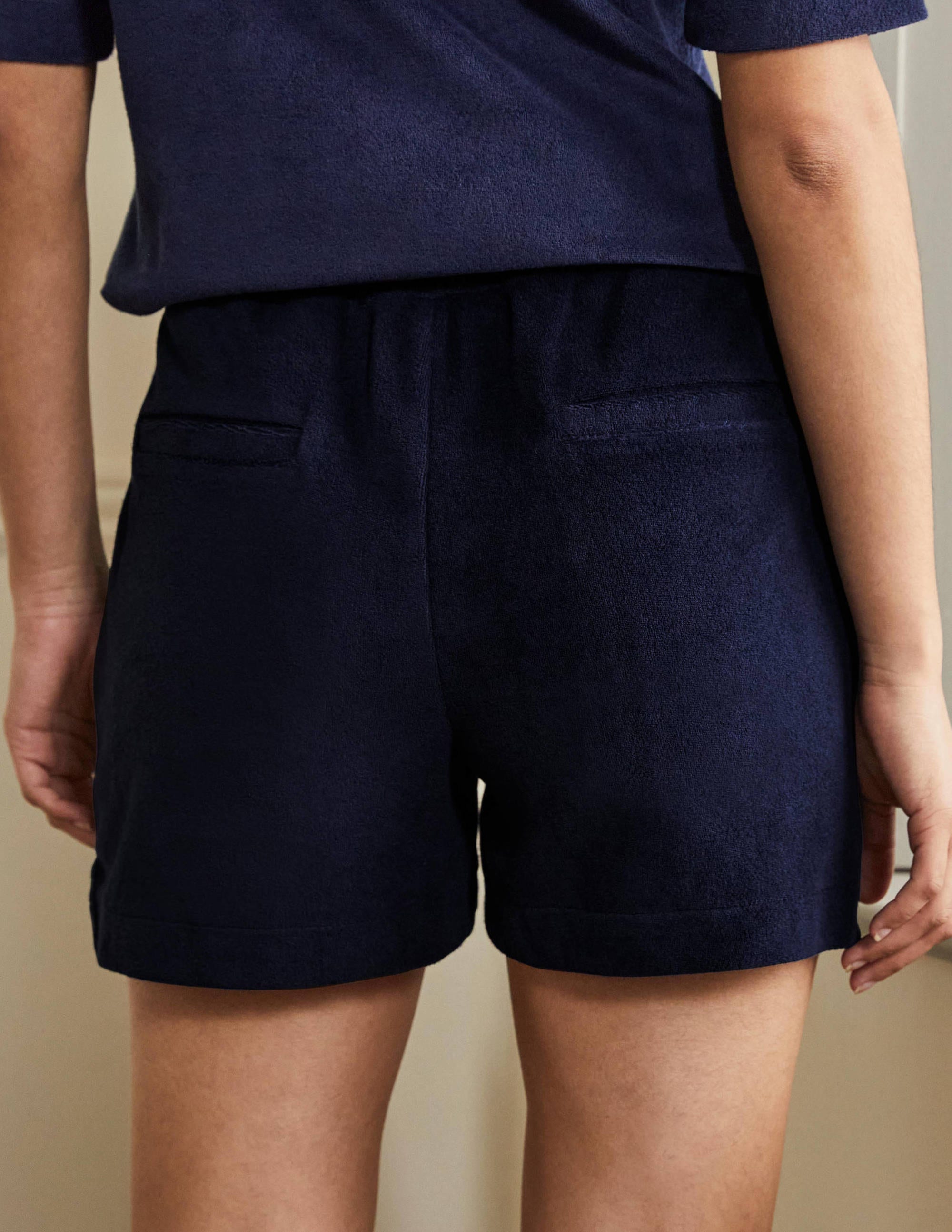 Short Erica en éponge-Bleu marine - Image 3