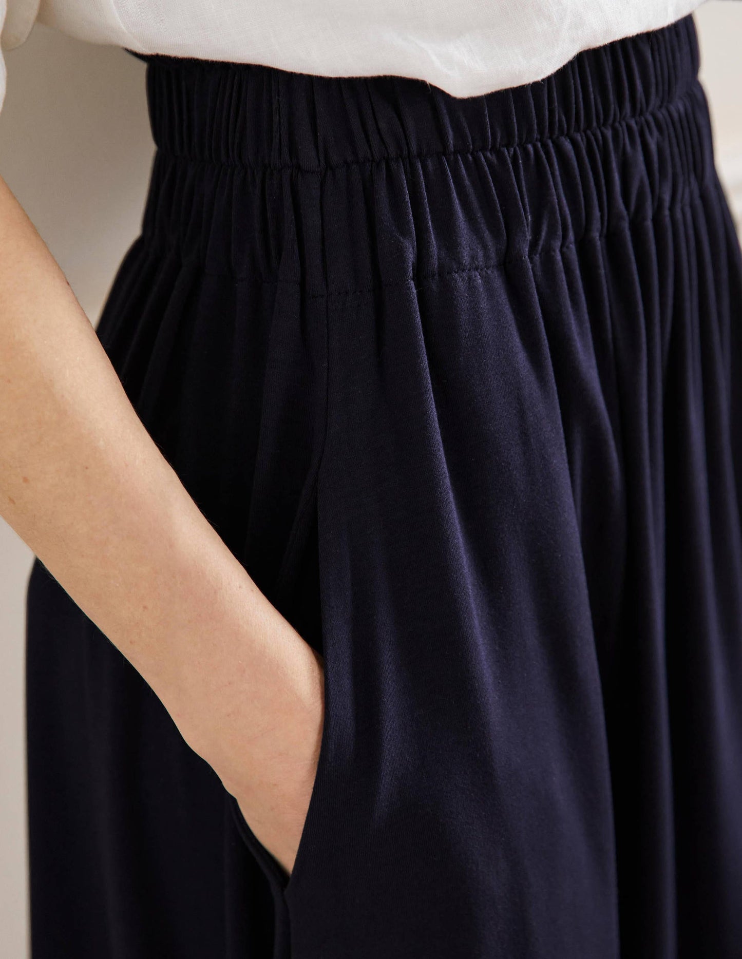 Pull On Jersey Maxi-Navy