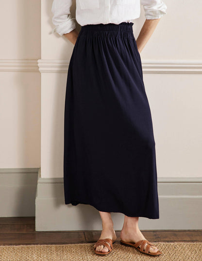 Pull On Jersey Maxi-Navy