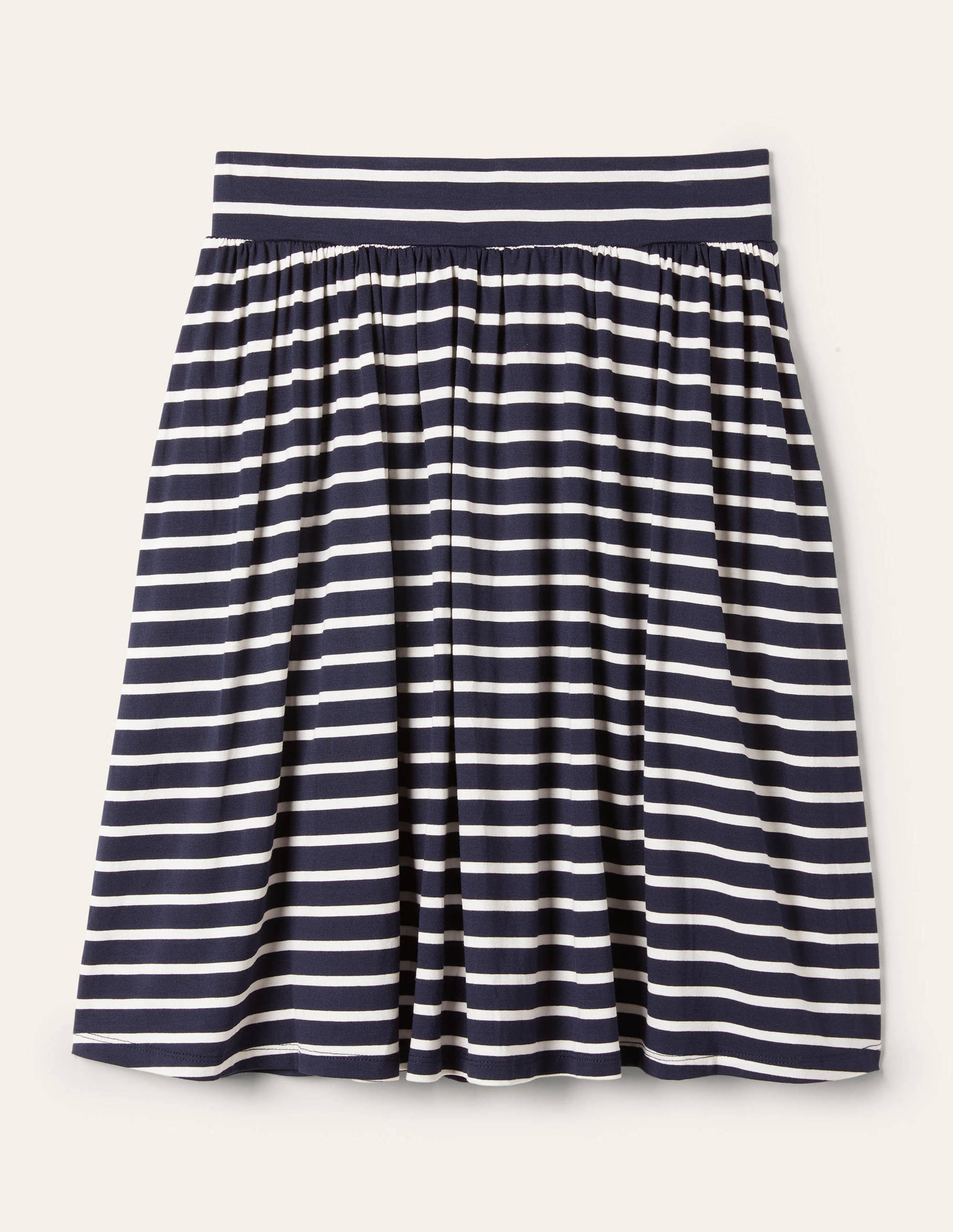 Minirock aus Jersey zum Hineinschlüpfen-Navy/Naturweiß, Gestreift-5