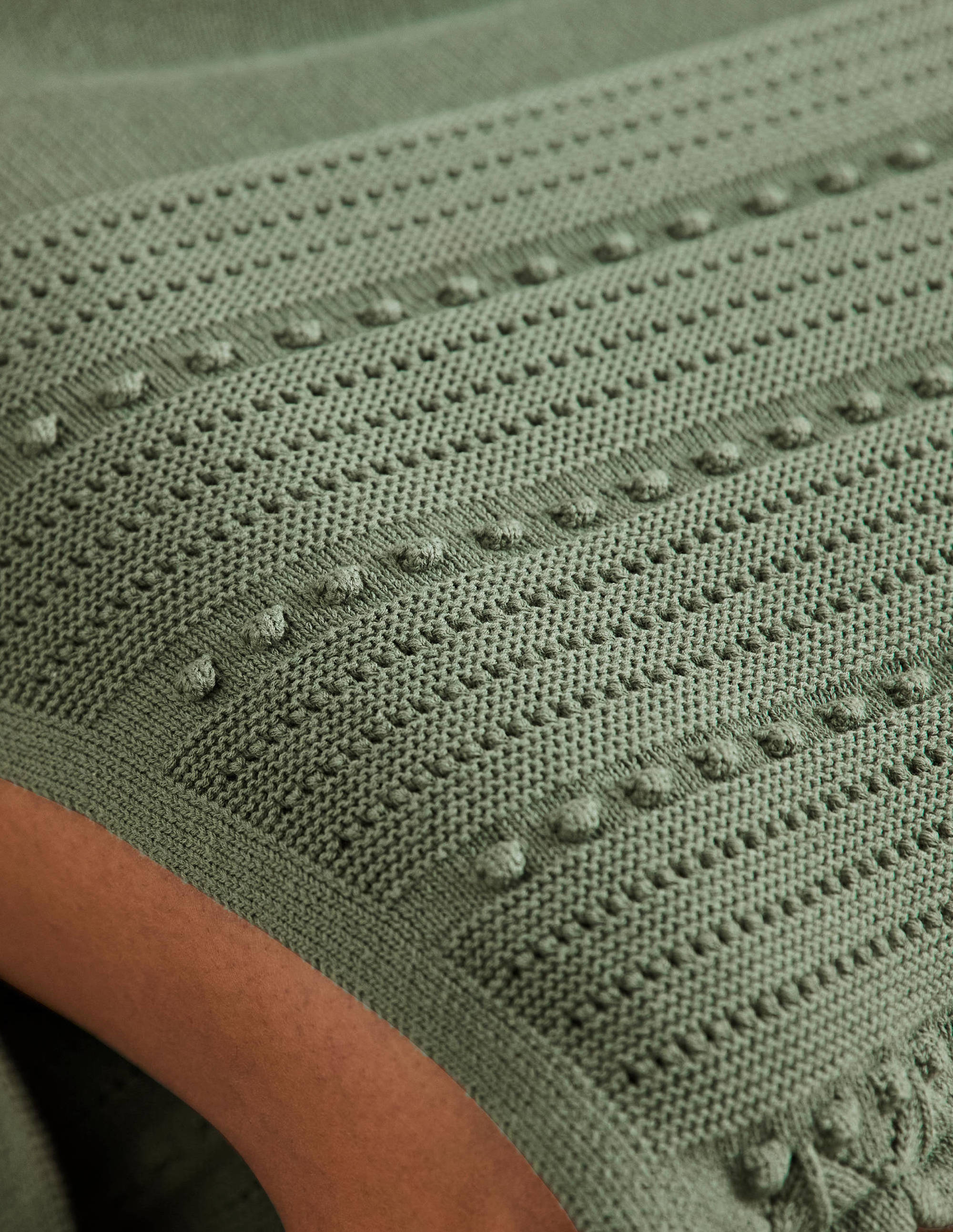 Strickrock mit Häkeldetails-Erlengrün - Image 2