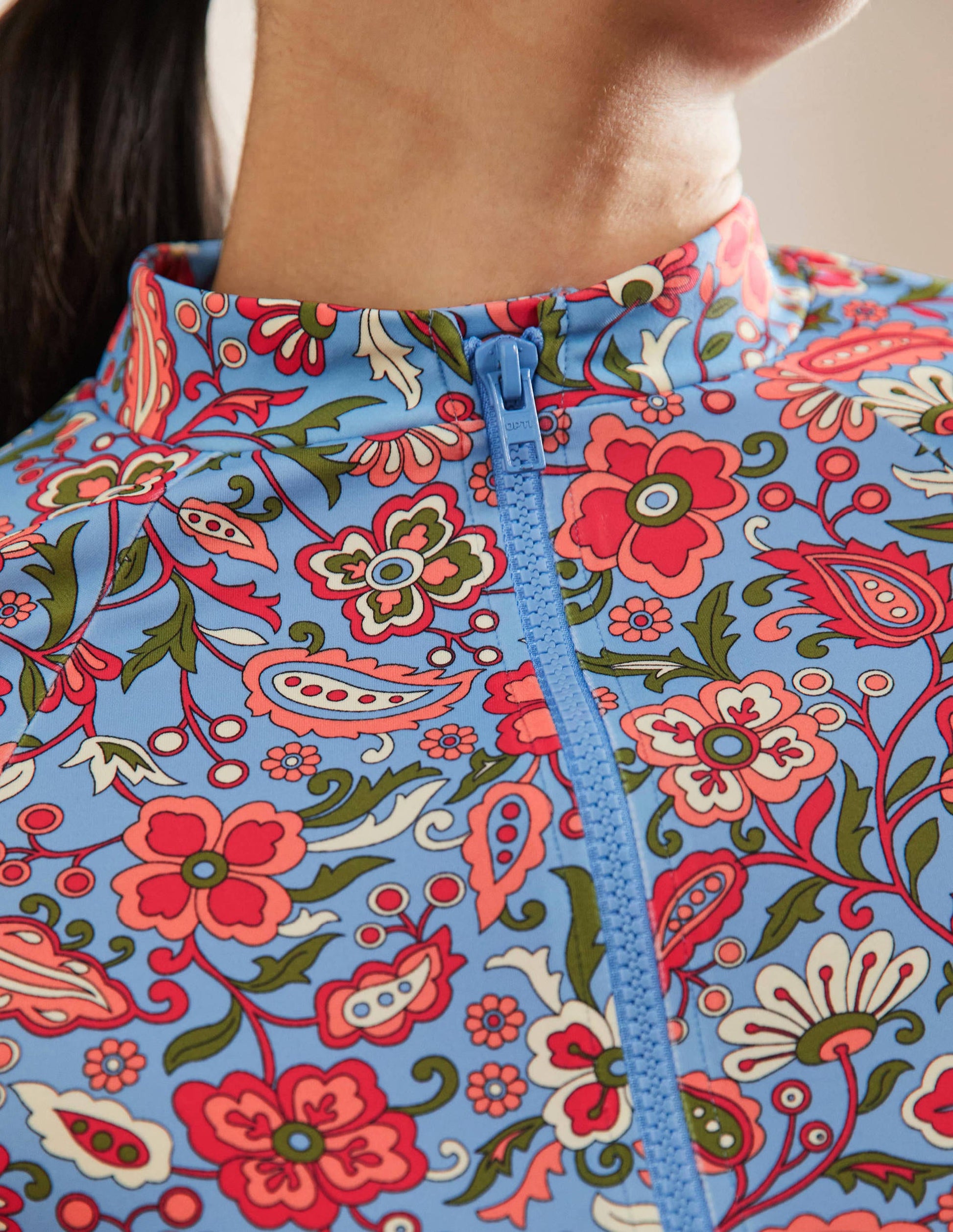 Badeshirt mit 3/4-Ärmeln-Graublau, Orientalisches Paradies-2