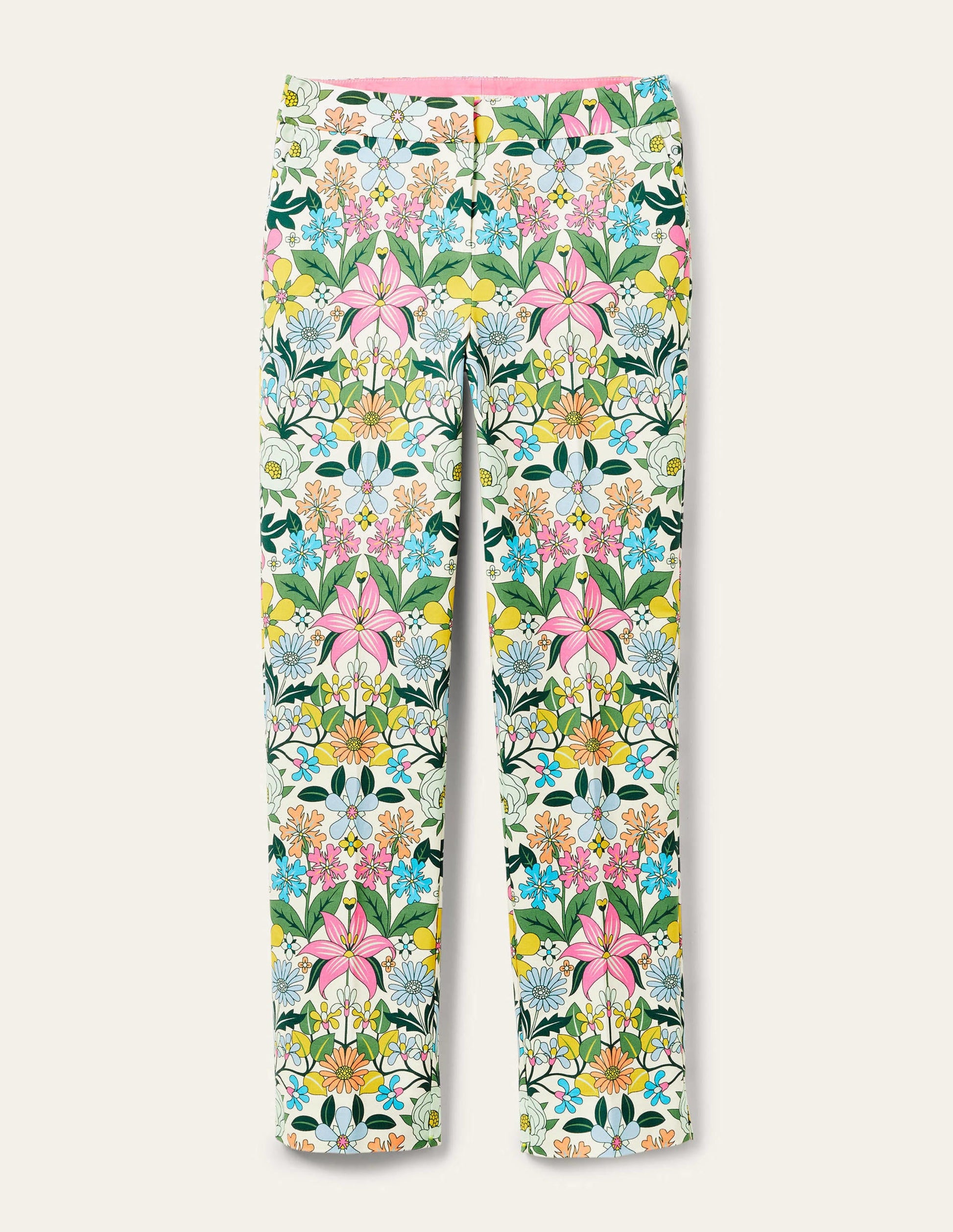 Richmond 7/8 Trouser-Ivory, Botanical Terrace-5