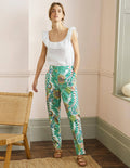 Pantalon à enfiler-Pousse verte, motif Pineapple Bloom
