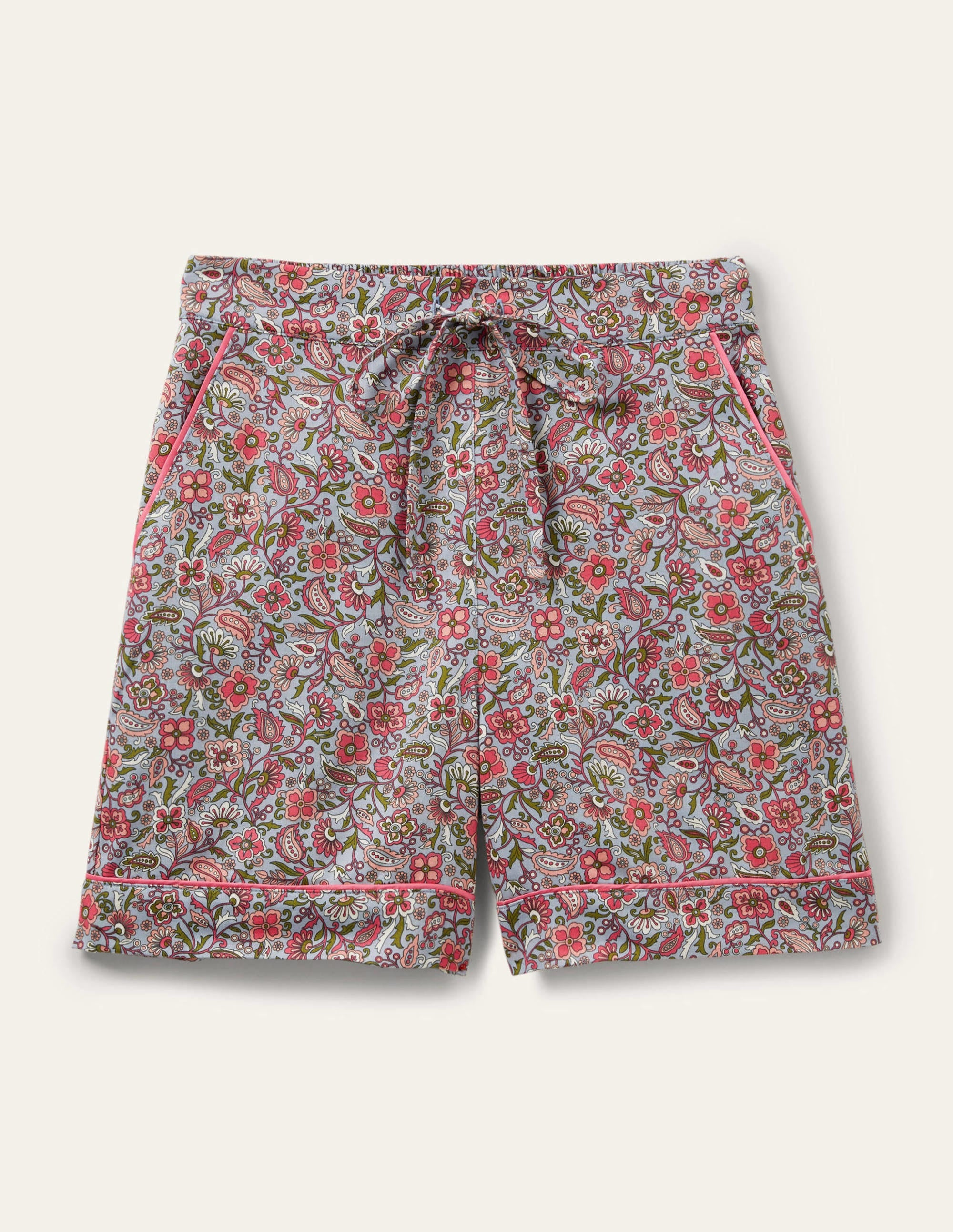 Schlafanzugshorts aus Baumwolle-Blau/Naturweiß, Orientalisches Paradies - Image 5