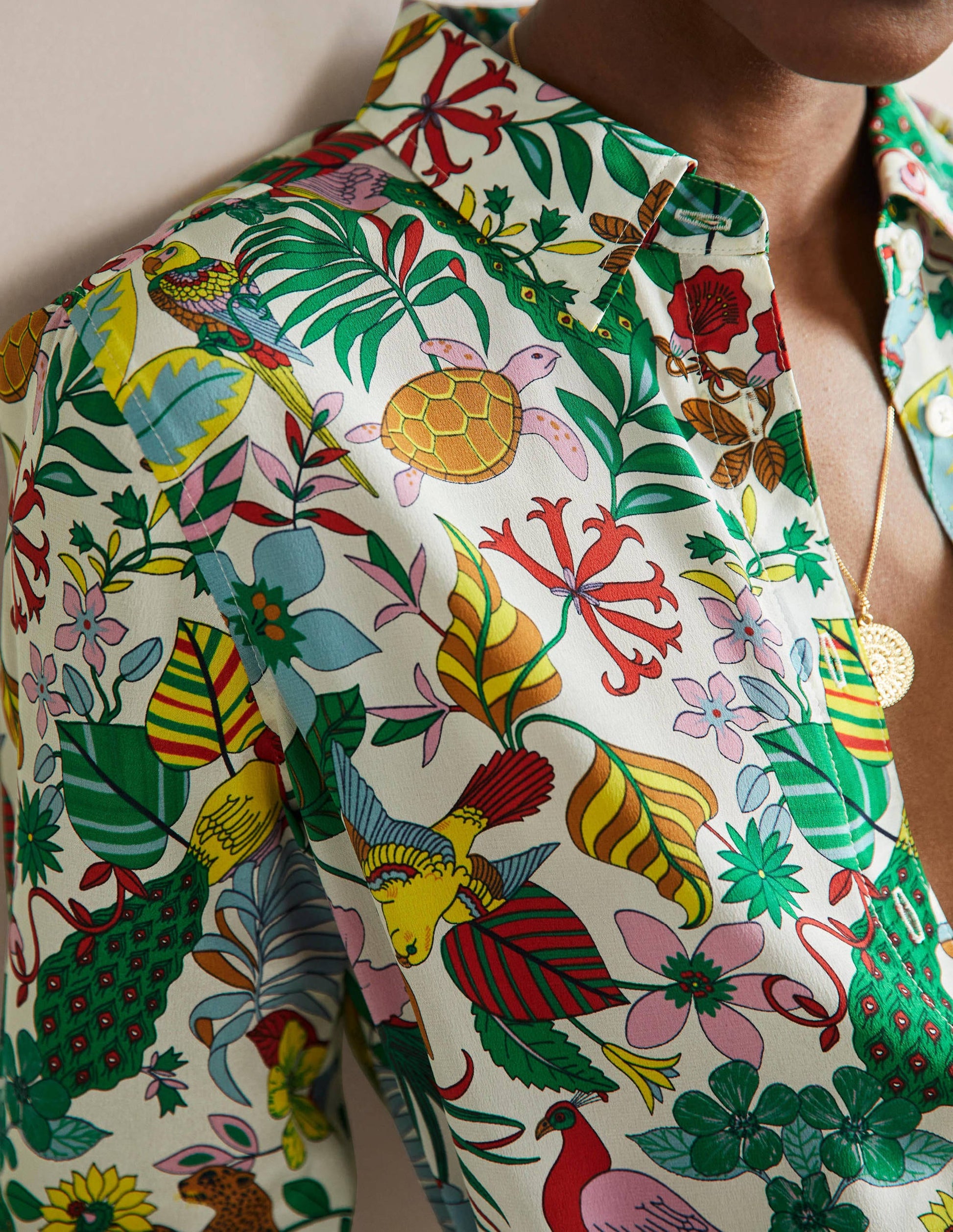Silk Shirt-Multi, Exotic Paradise-2