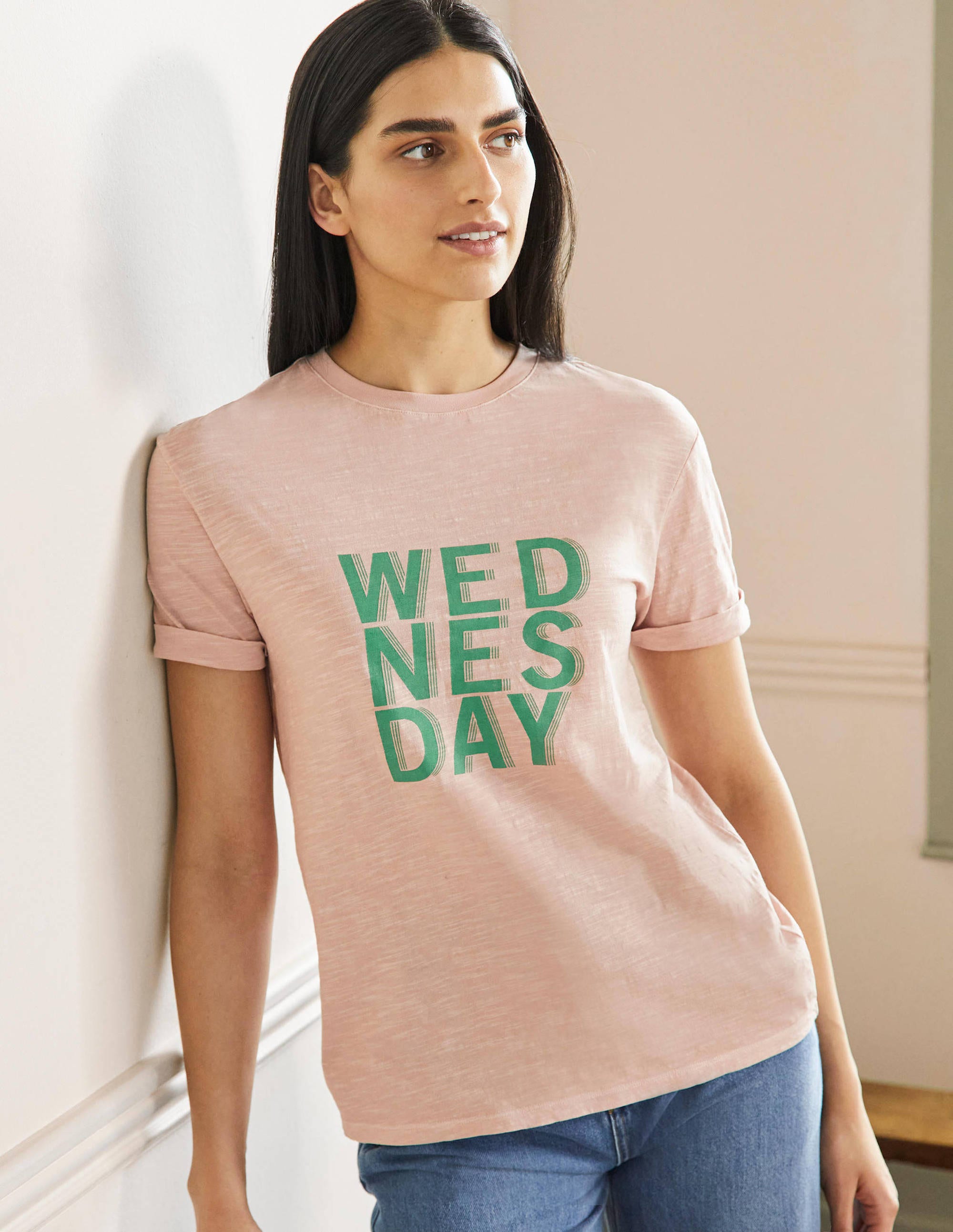 T-shirt avec revers aux manches-Milkshake, mercredi - Image 4