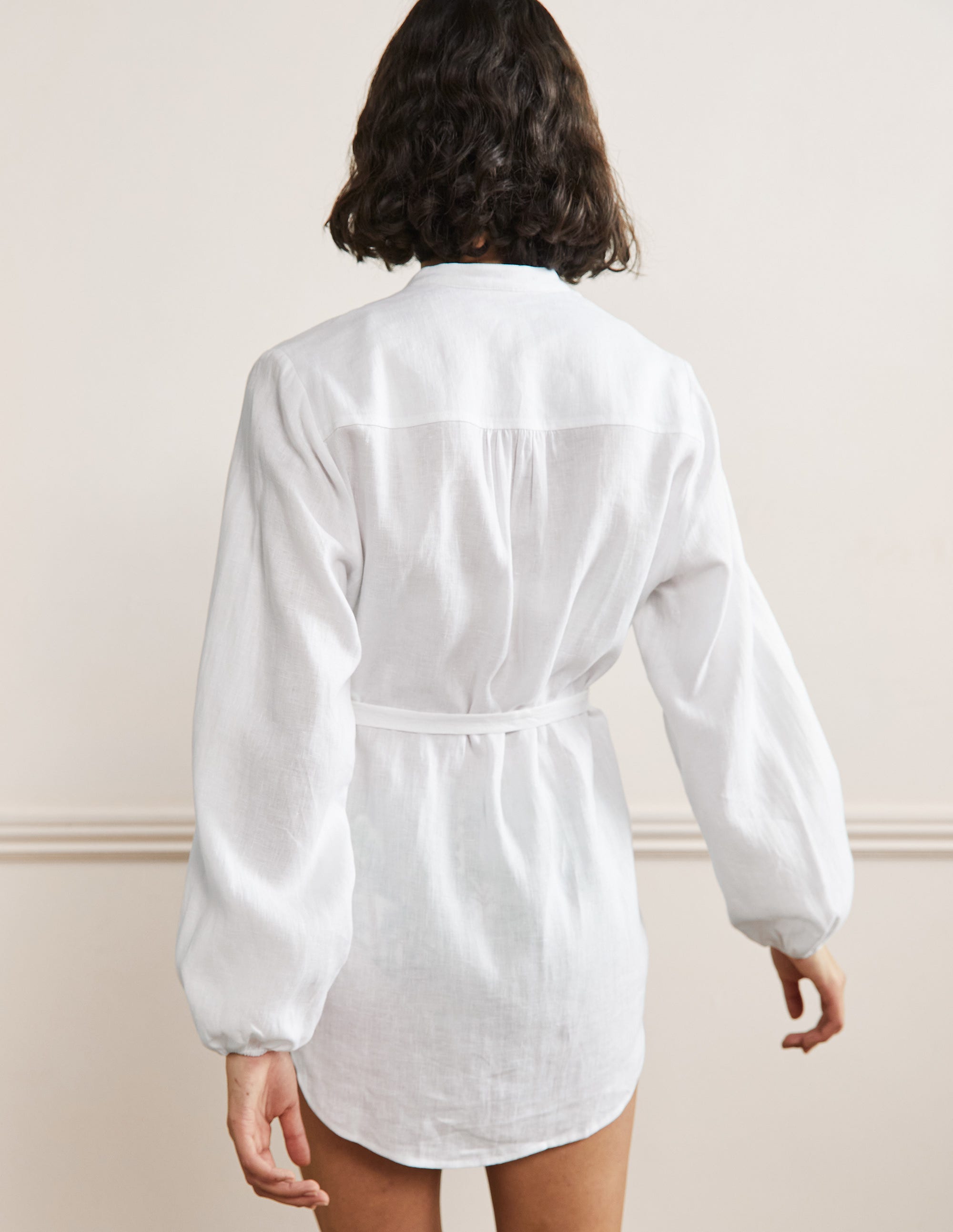 Chemise Rosie en lin-Blanc - Image 3