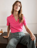 Poloshirt aus Baumwolle-Festivalrosa