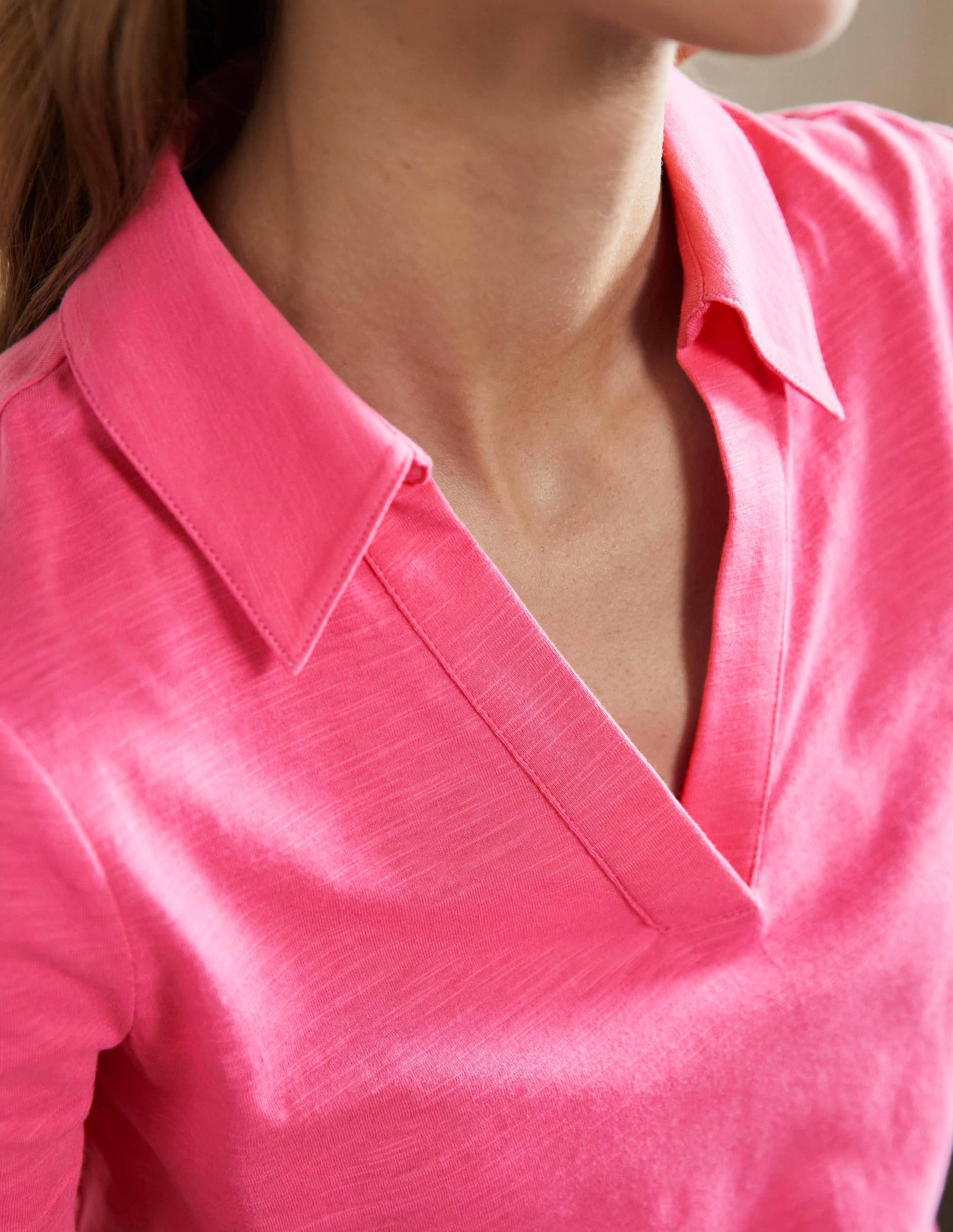 Poloshirt aus Baumwolle-Festivalrosa-2