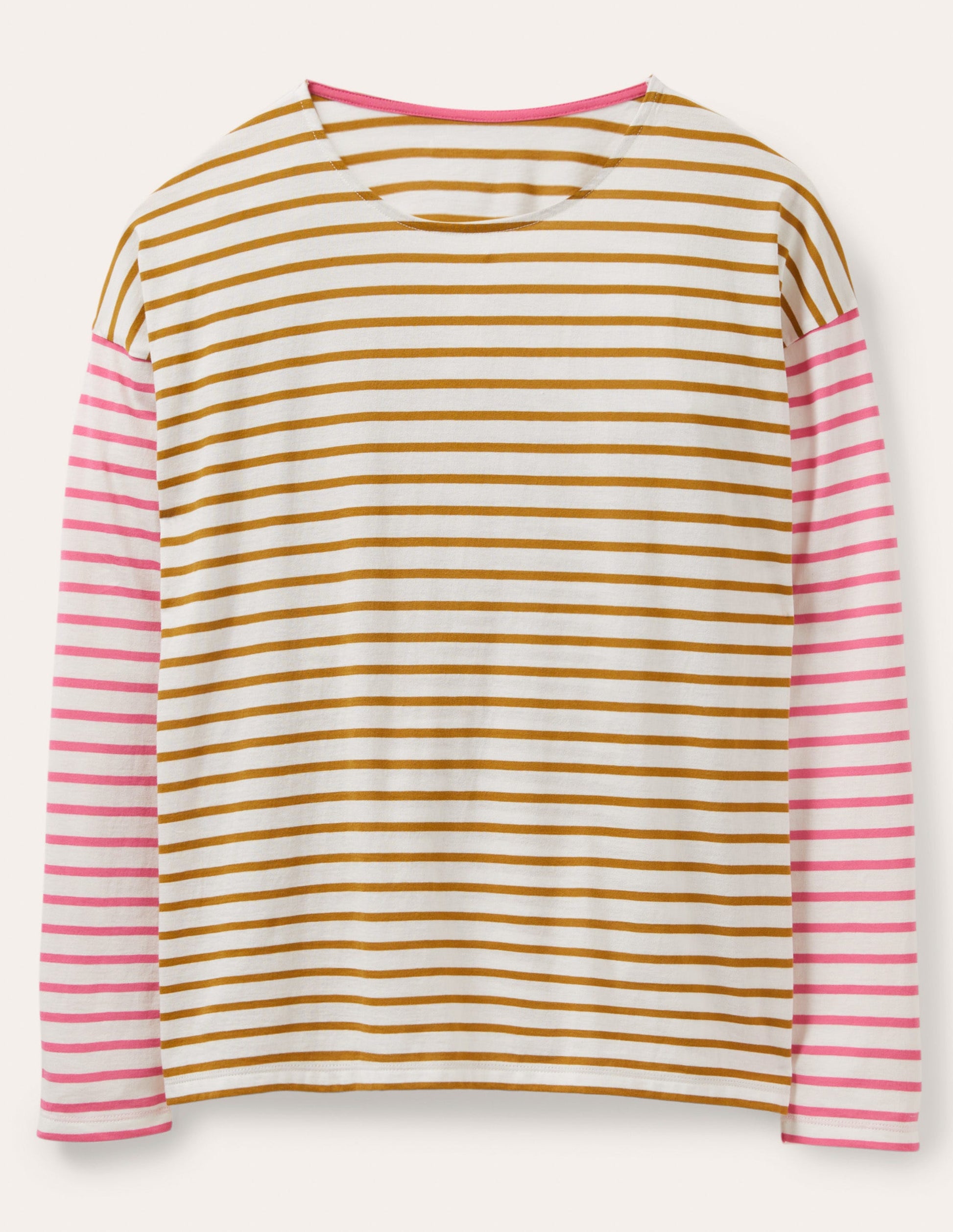 Bretonshirt mit überschnittenen Schultern-Naturweiß/Weihrauch, Gestreift-6