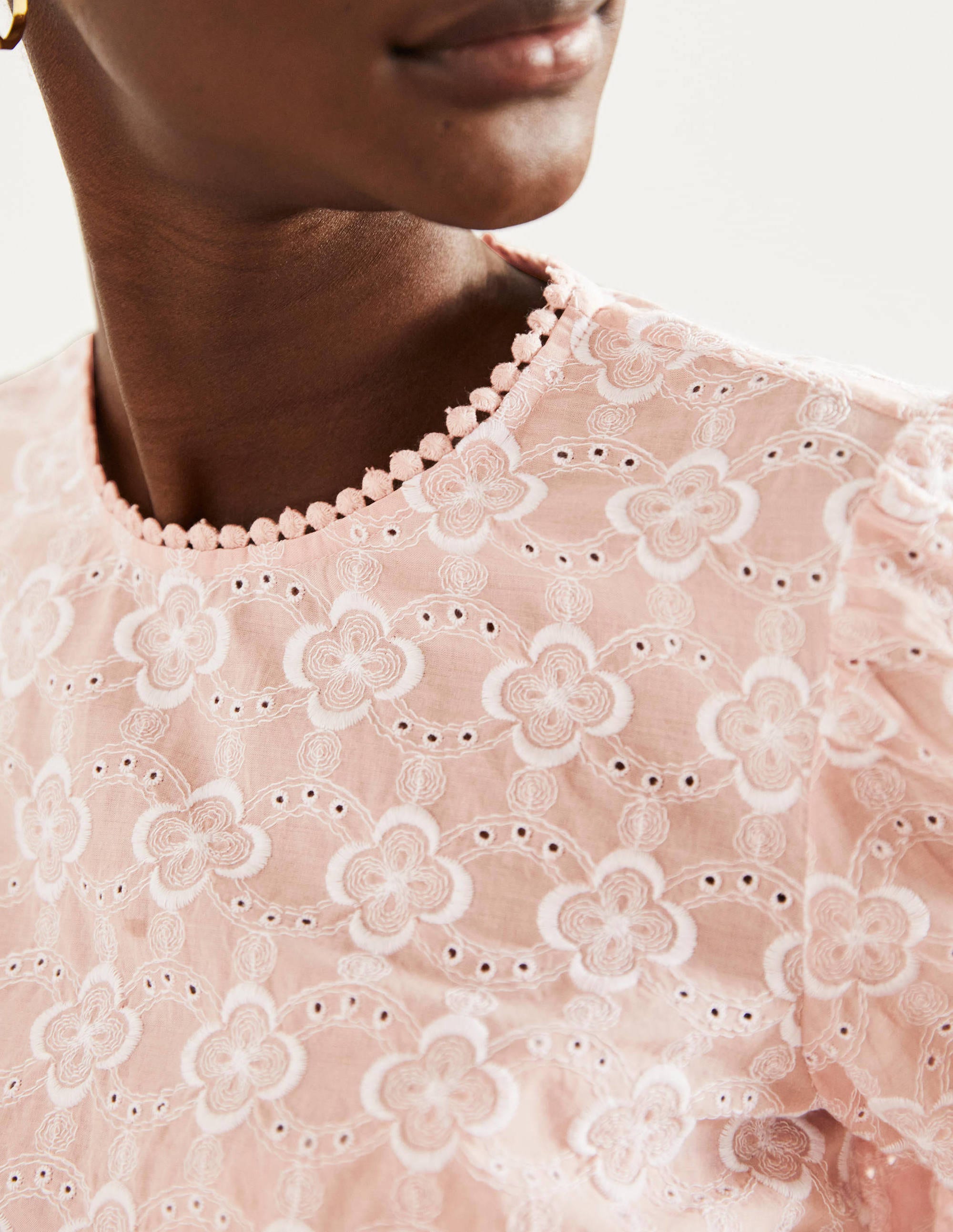 Top en broderie anglaise à manches bouffantes-Milk-shake - Image 2