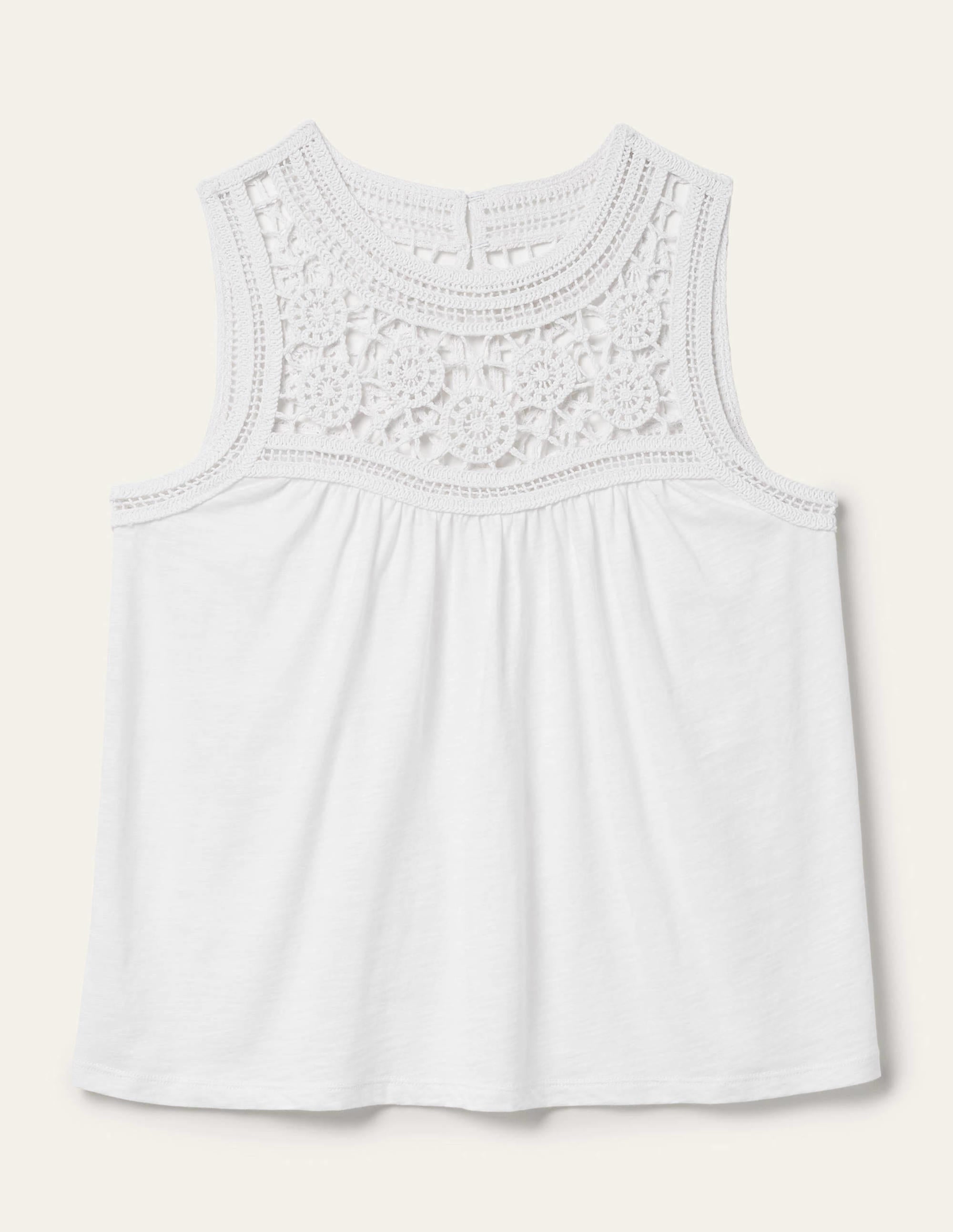Top Anais en jersey et crochet-Blanc - Image 5